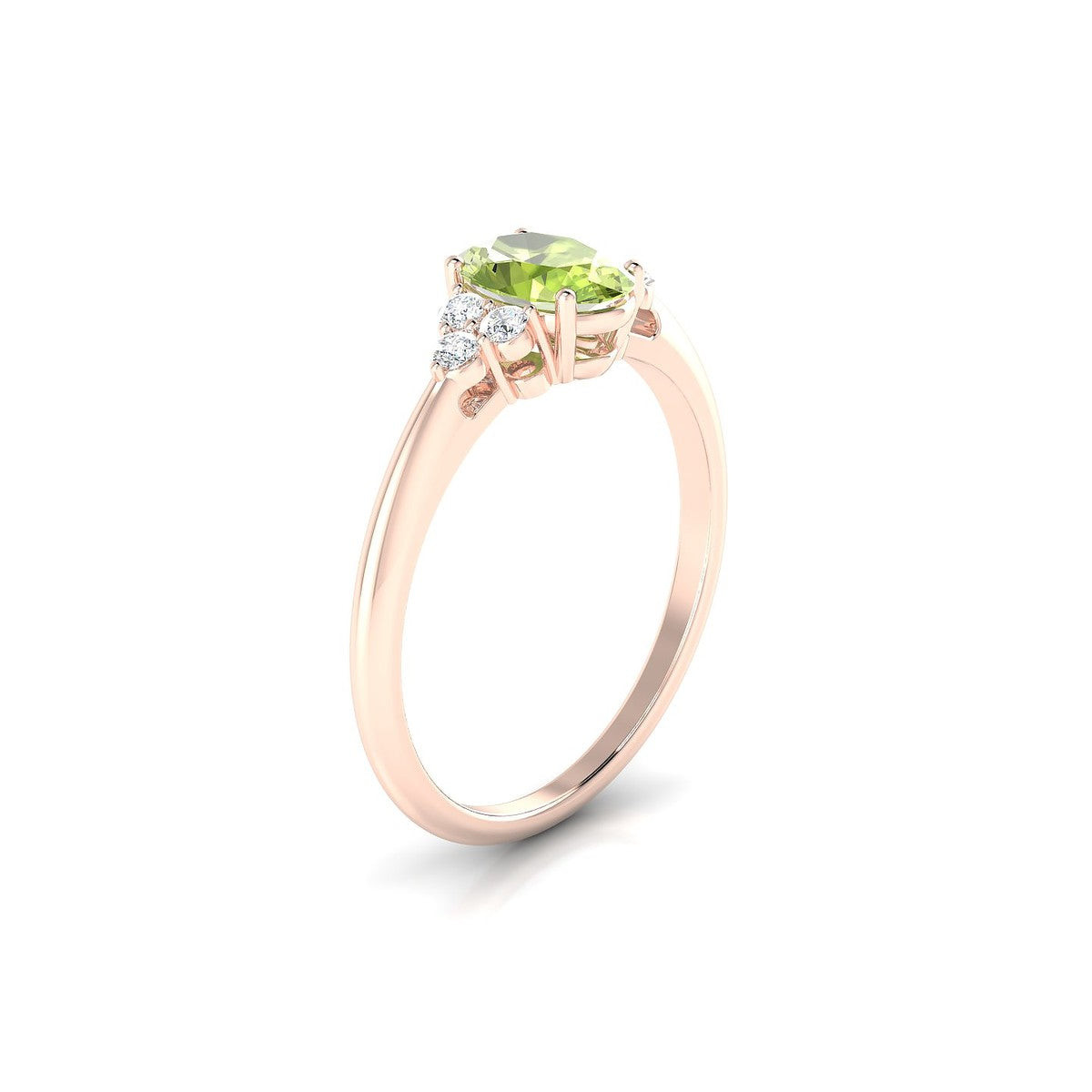 Mirage | 18k Rose Gold 7 x 5 mm Oval Peridot Ring
