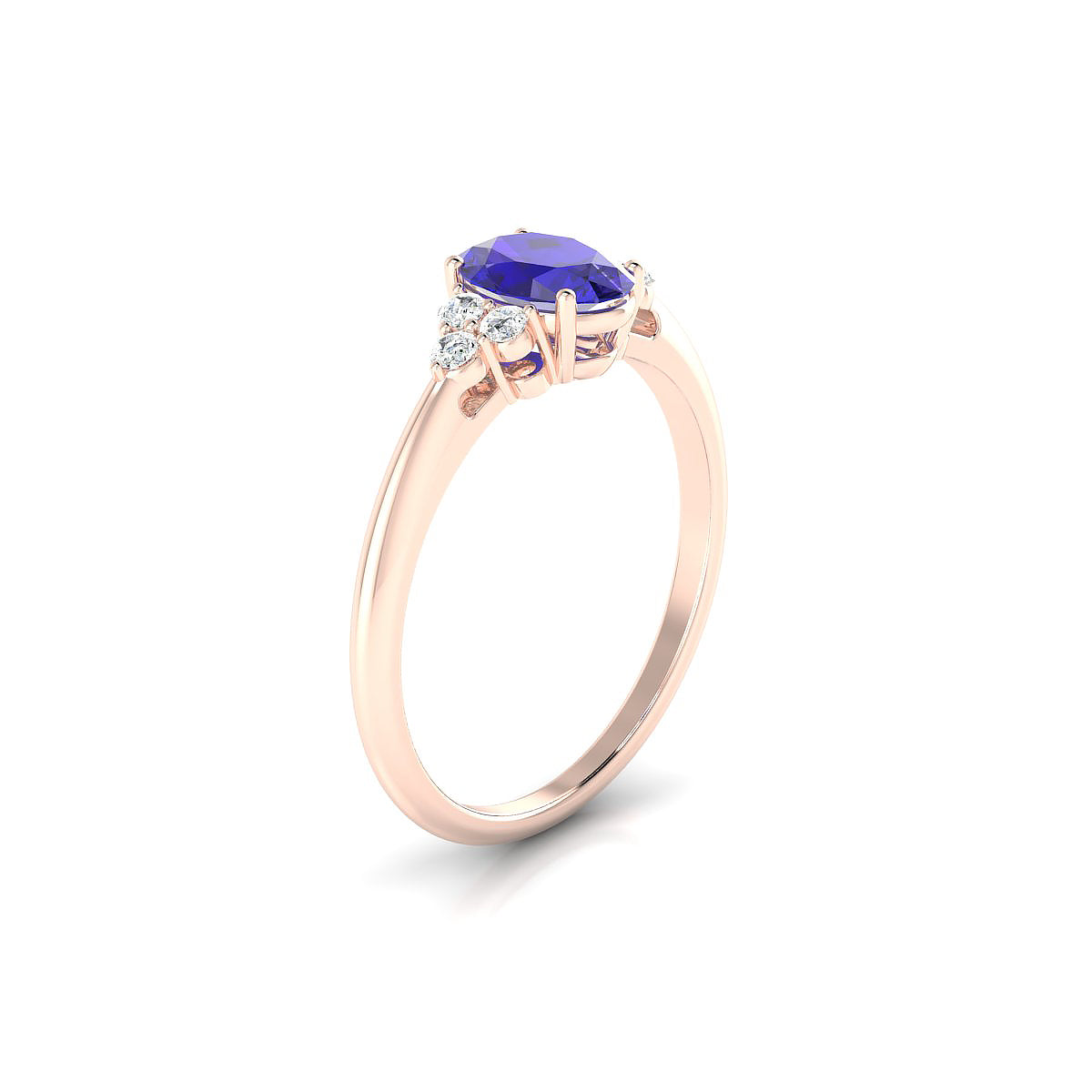 Mirage | 18k Rose Gold 7 x 5 mm Oval Tanzanite Ring