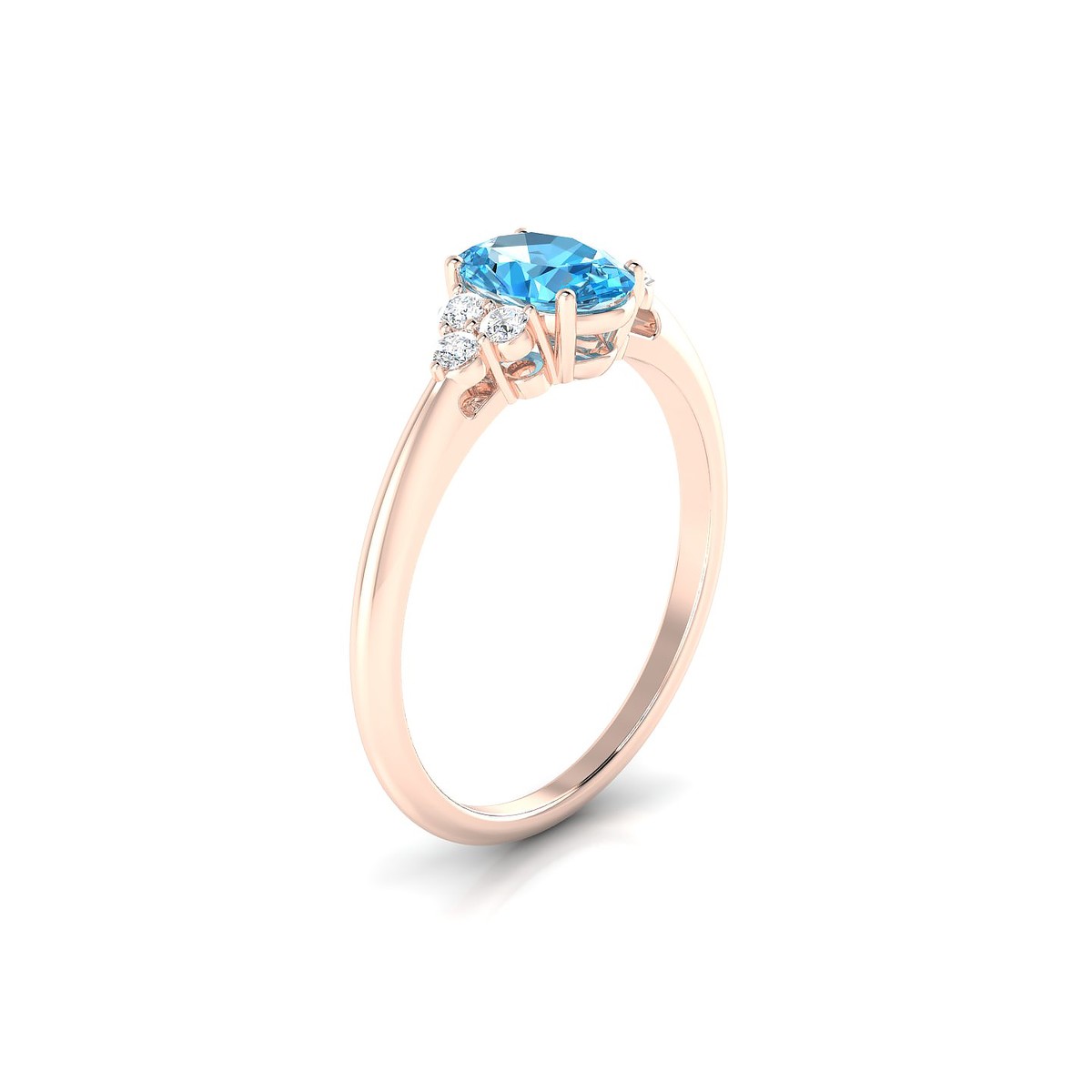 Mirage | 18k Rose Gold 7 x 5 mm Oval Topaz Ring