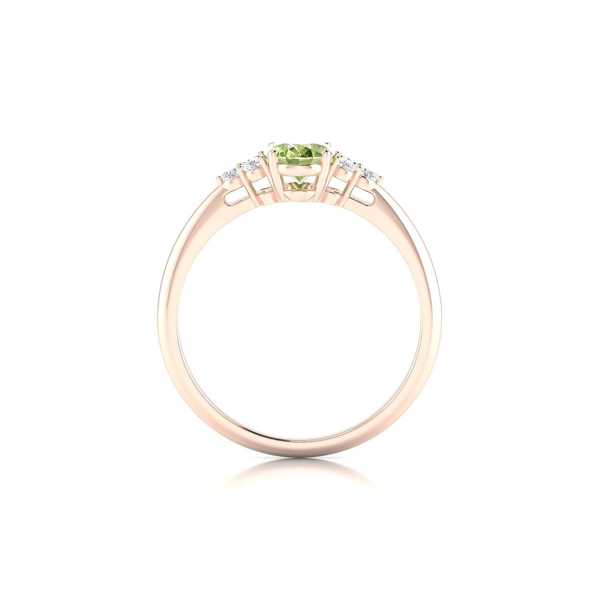 Mirage | 18k Rose Gold 7 x 5 mm Oval Peridot Ring