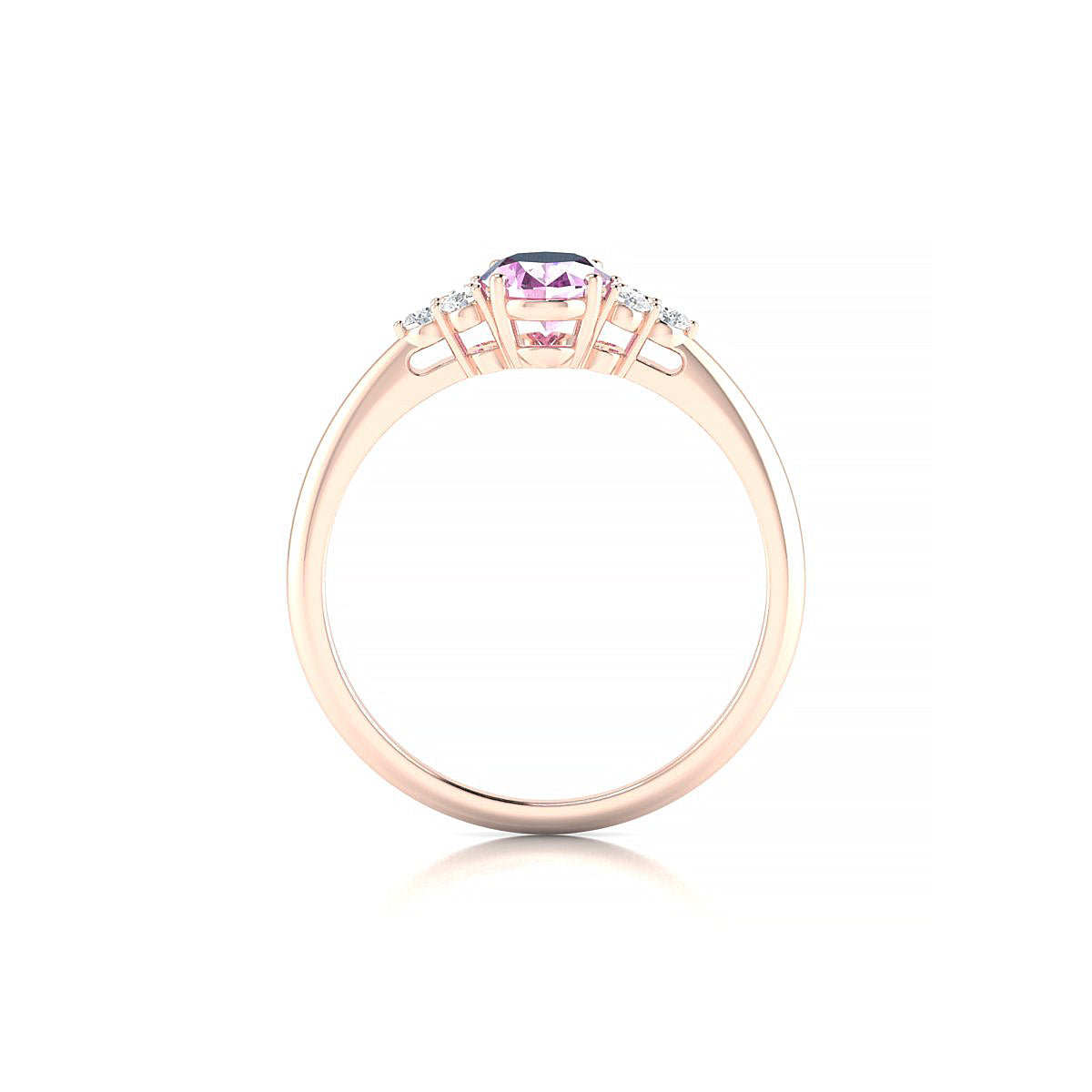 Mirage | 18k Rose Gold 7 x 5 mm Oval Pink Sapphire Ring