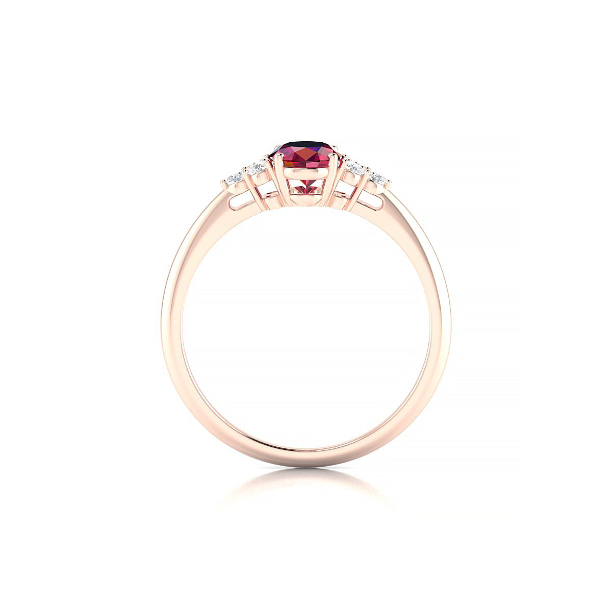 Mirage | 18k Rose Gold 7 x 5 mm Oval Ruby Ring