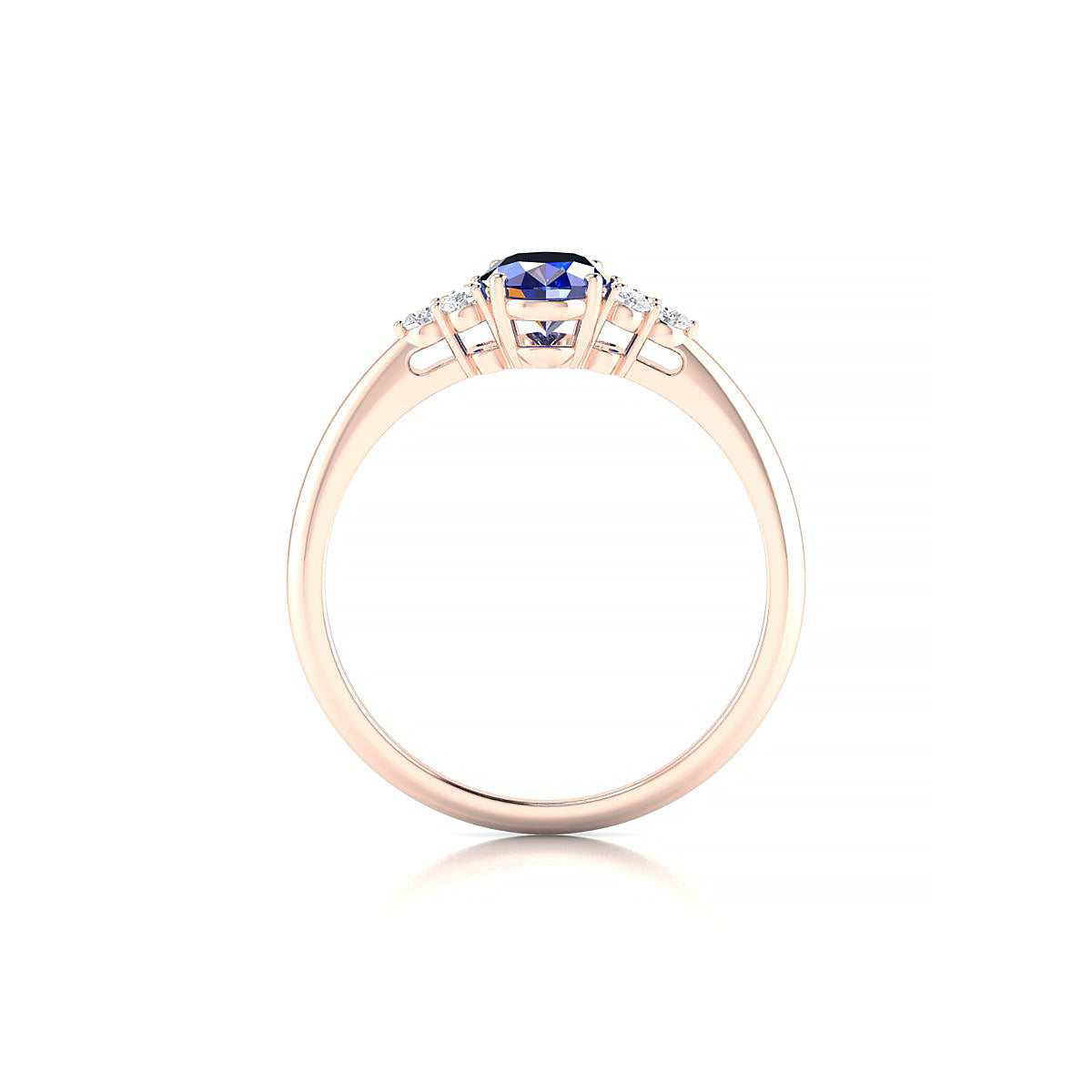 Mirage | 18k Rose Gold 7 x 5 mm Oval Sapphire Ring
