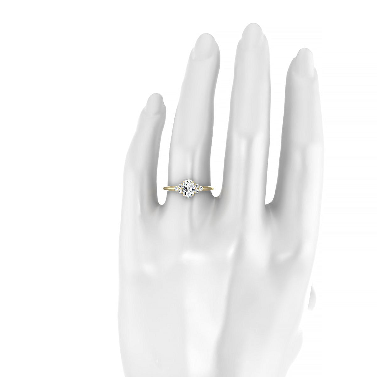 Mirage | 18k Yellow Gold 7 x 5 mm Oval Diamond Ring