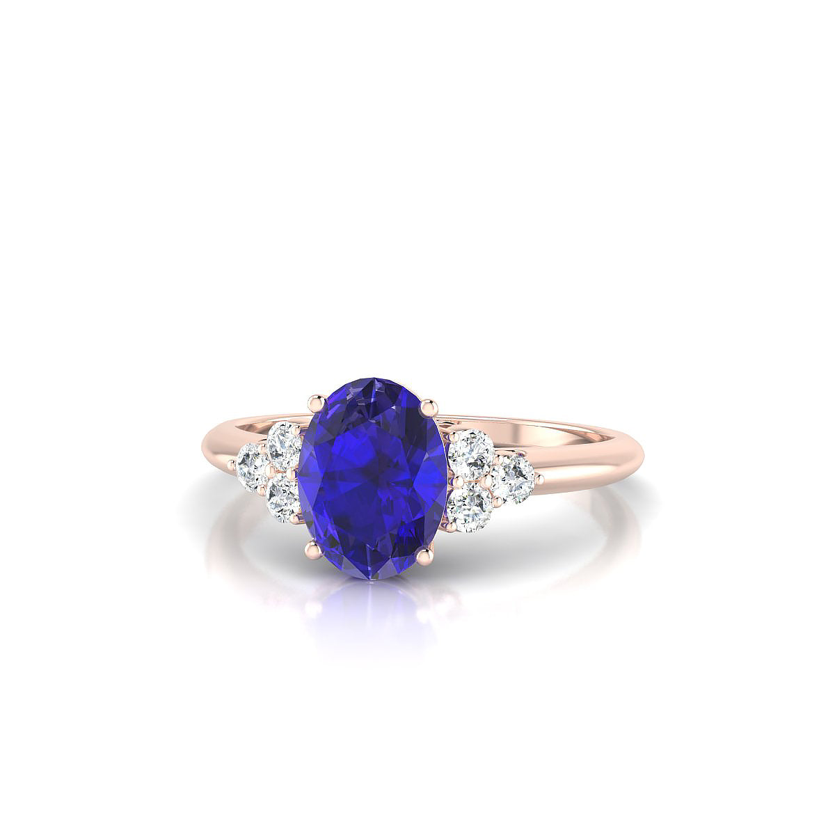 Mirage | 18k Rose Gold 8 x 6 mm Oval Tanzanite Ring