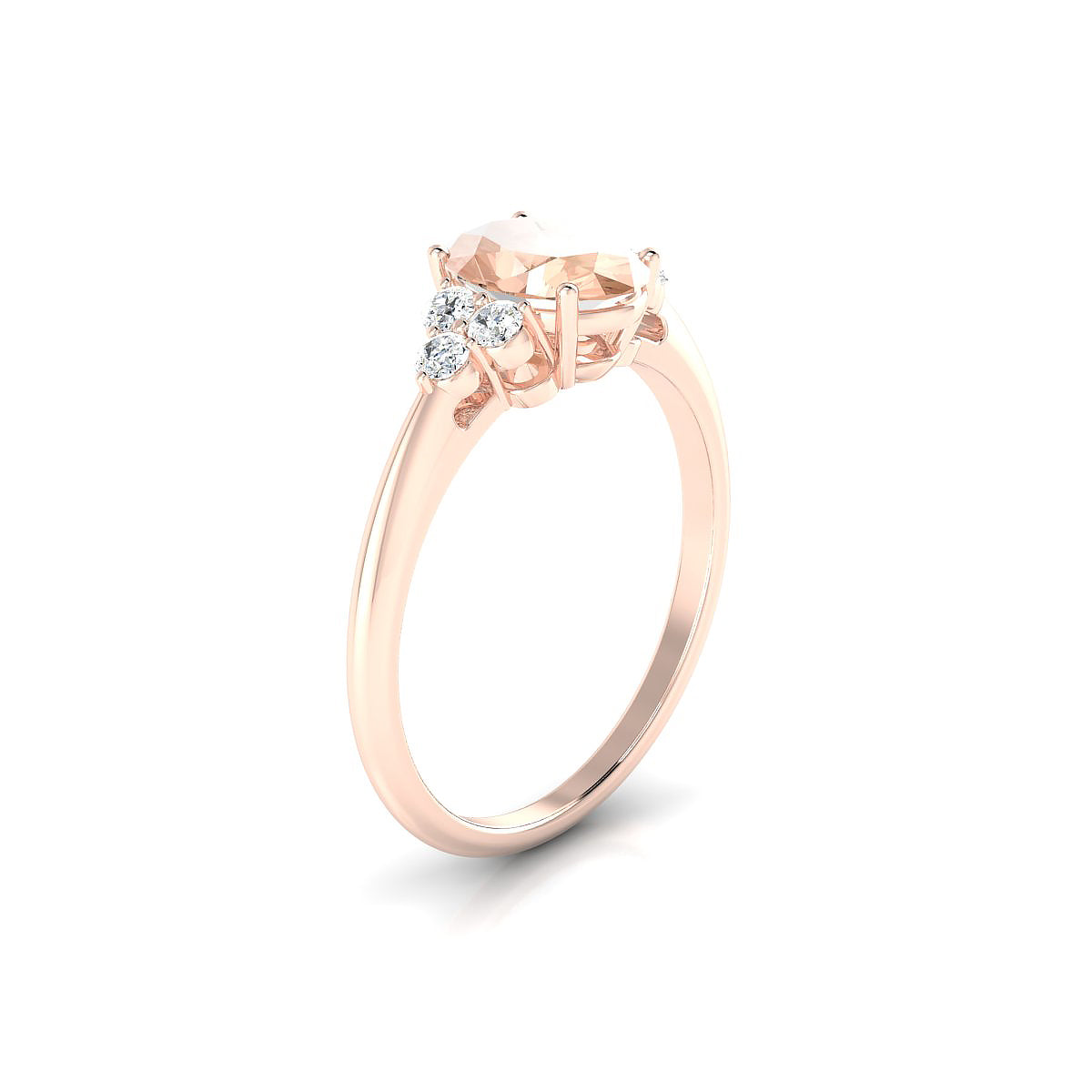 Mirage | 18k Rose Gold 8 x 6 mm Oval Morganite Ring