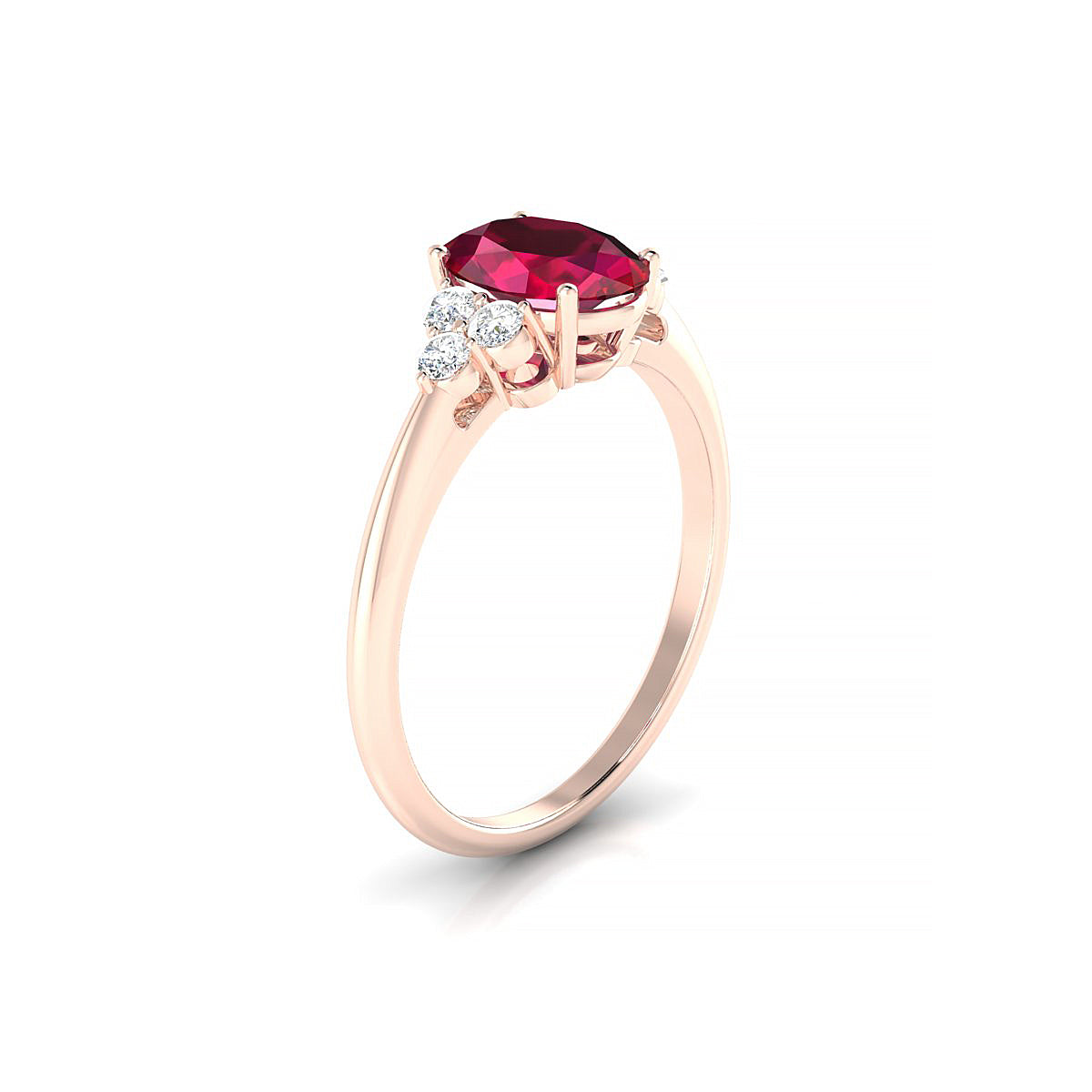 Mirage | 18k Rose Gold 8 x 6 mm Oval Ruby Ring