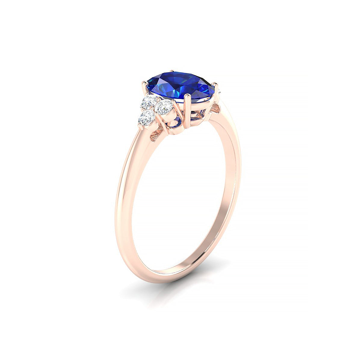 Mirage | 18k Rose Gold 8 x 6 mm Oval Sapphire Ring