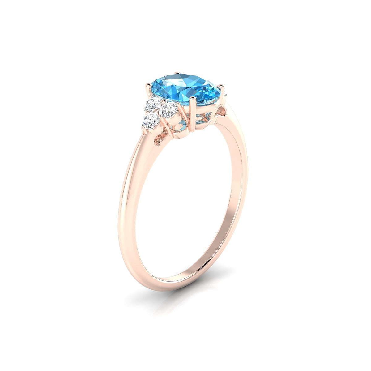Mirage | 18k Rose Gold 8 x 6 mm Oval Topaz Ring