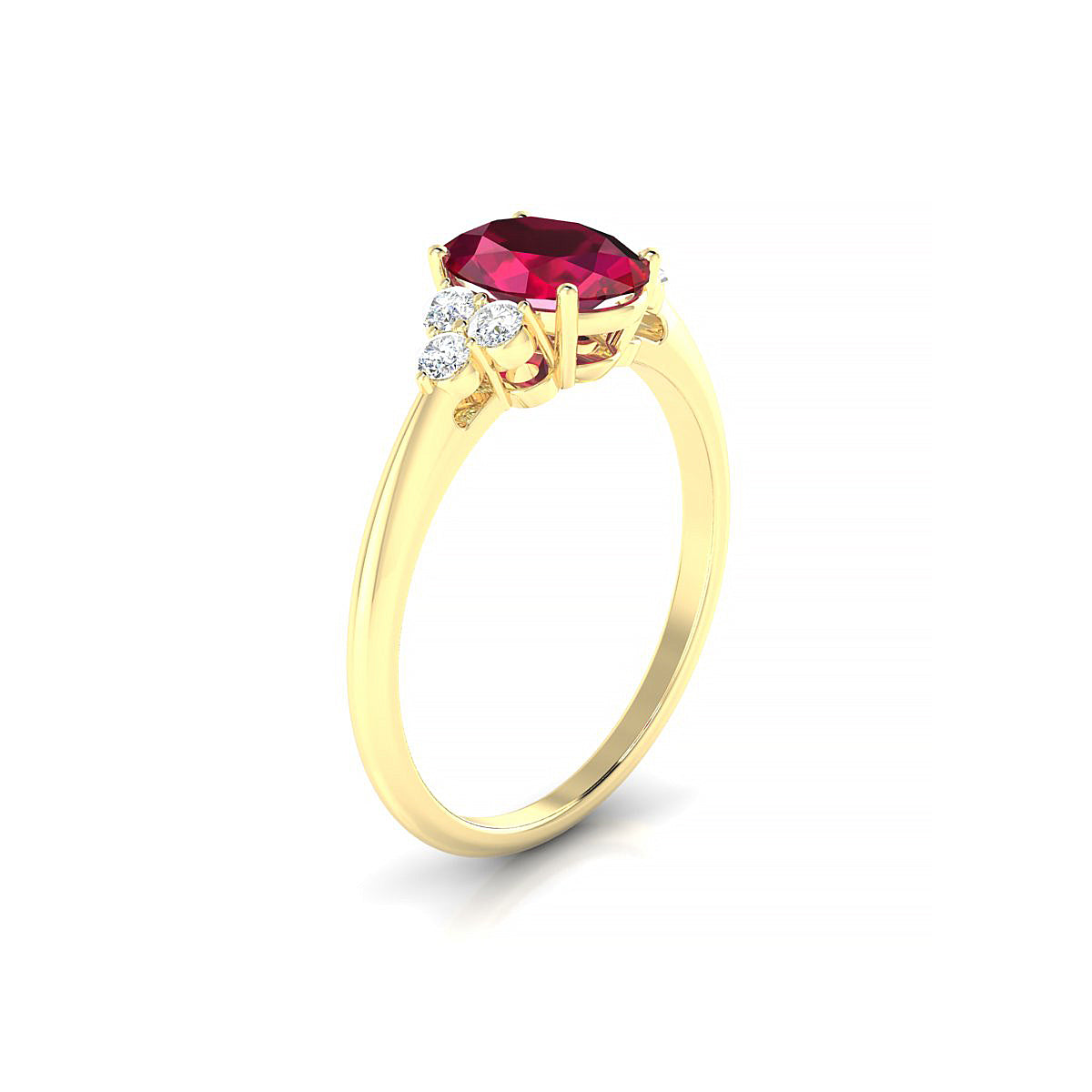 Mirage | 18k Yellow Gold 8 x 6 mm Oval Ruby Ring