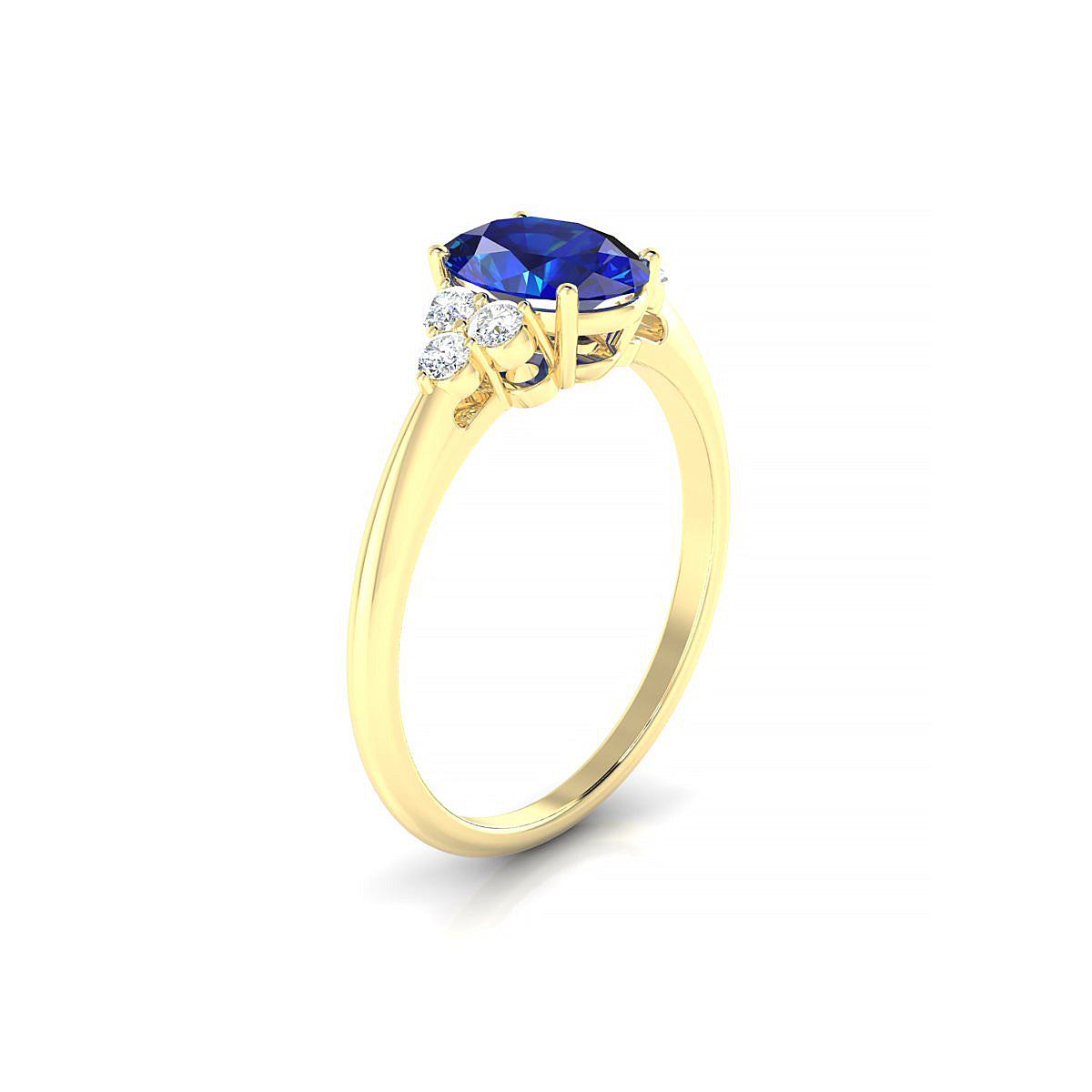 Mirage | 18k Yellow Gold 8 x 6 mm Oval Sapphire Ring
