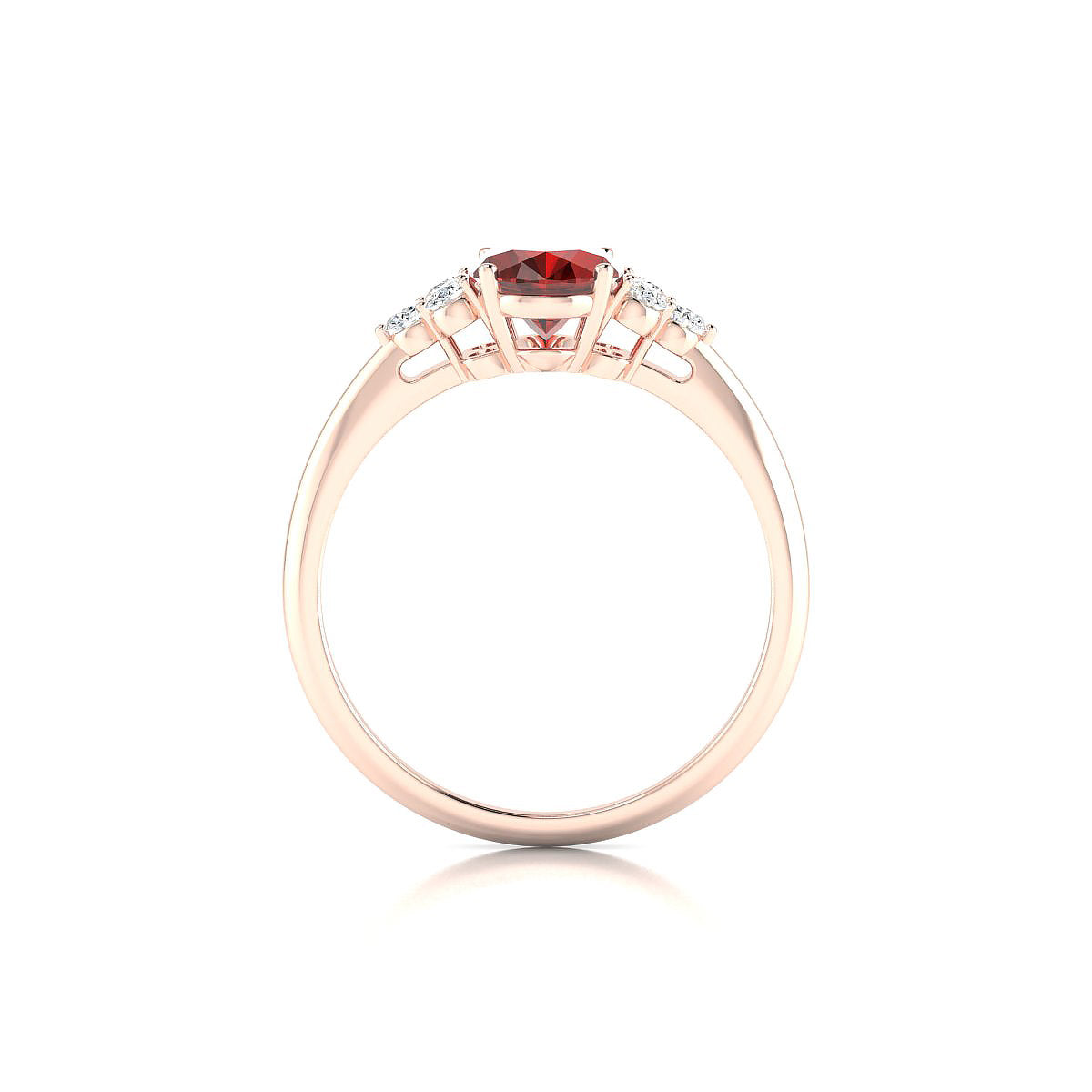 Mirage | 18k Rose Gold 8 x 6 mm Oval Garnet Ring