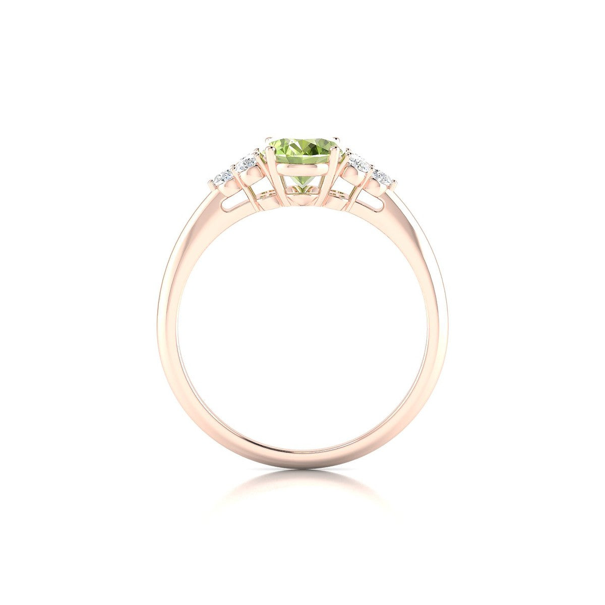 Mirage | 18k Rose Gold 8 x 6 mm Oval Peridot Ring