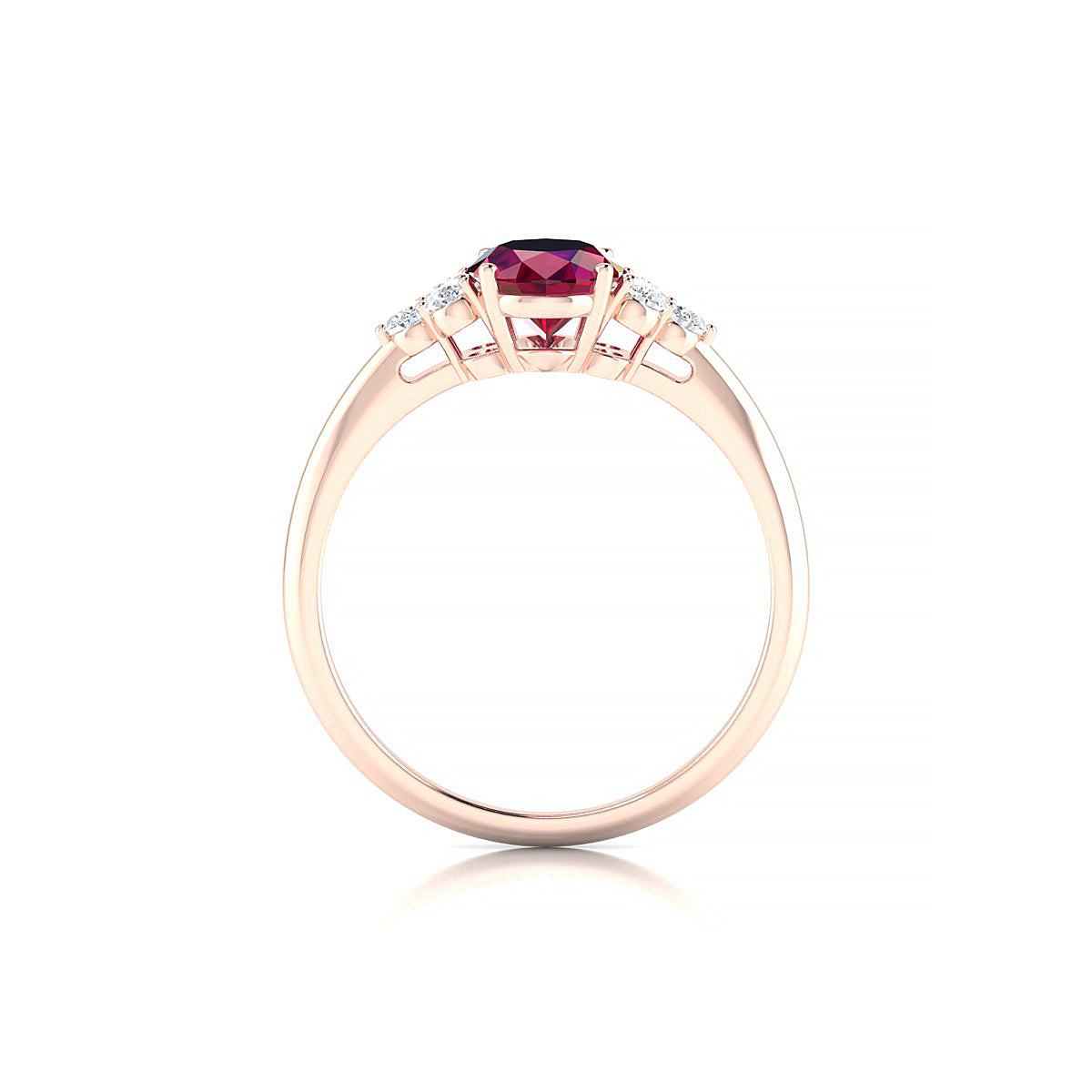 Mirage | 18k Rose Gold 8 x 6 mm Oval Ruby Ring