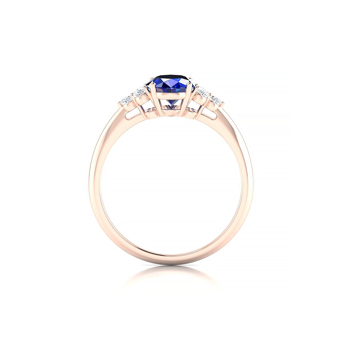 Mirage | 18k Rose Gold 8 x 6 mm Oval Sapphire Ring