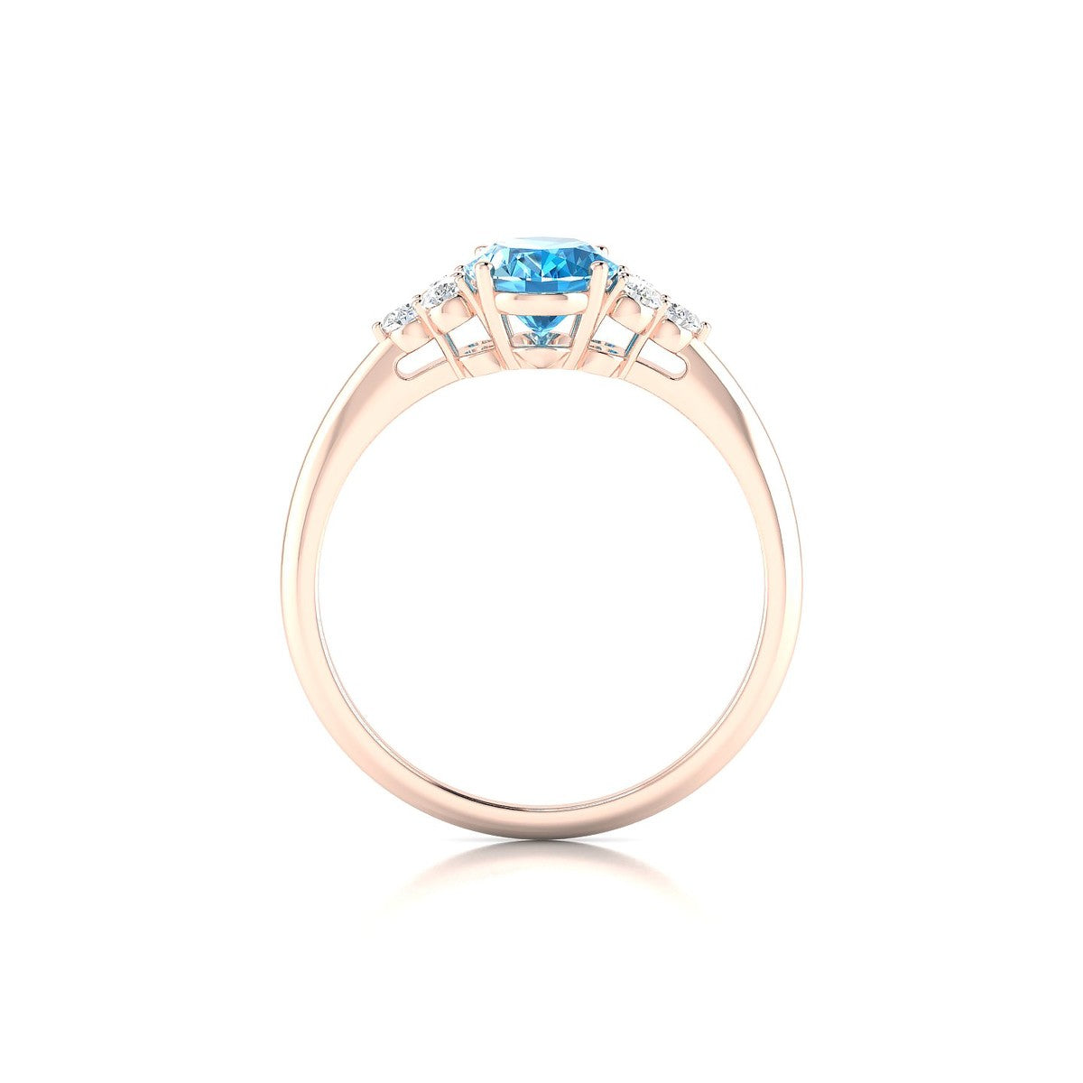 Mirage | 18k Rose Gold 8 x 6 mm Oval Topaz Ring