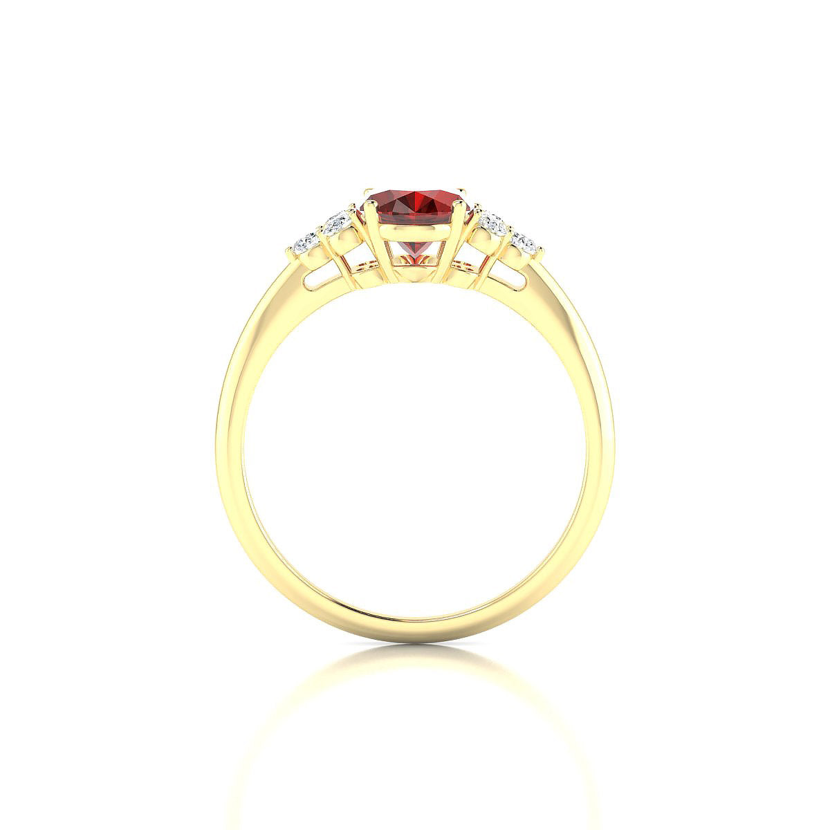 Mirage | 18k Yellow Gold 8 x 6 mm Oval Garnet Ring