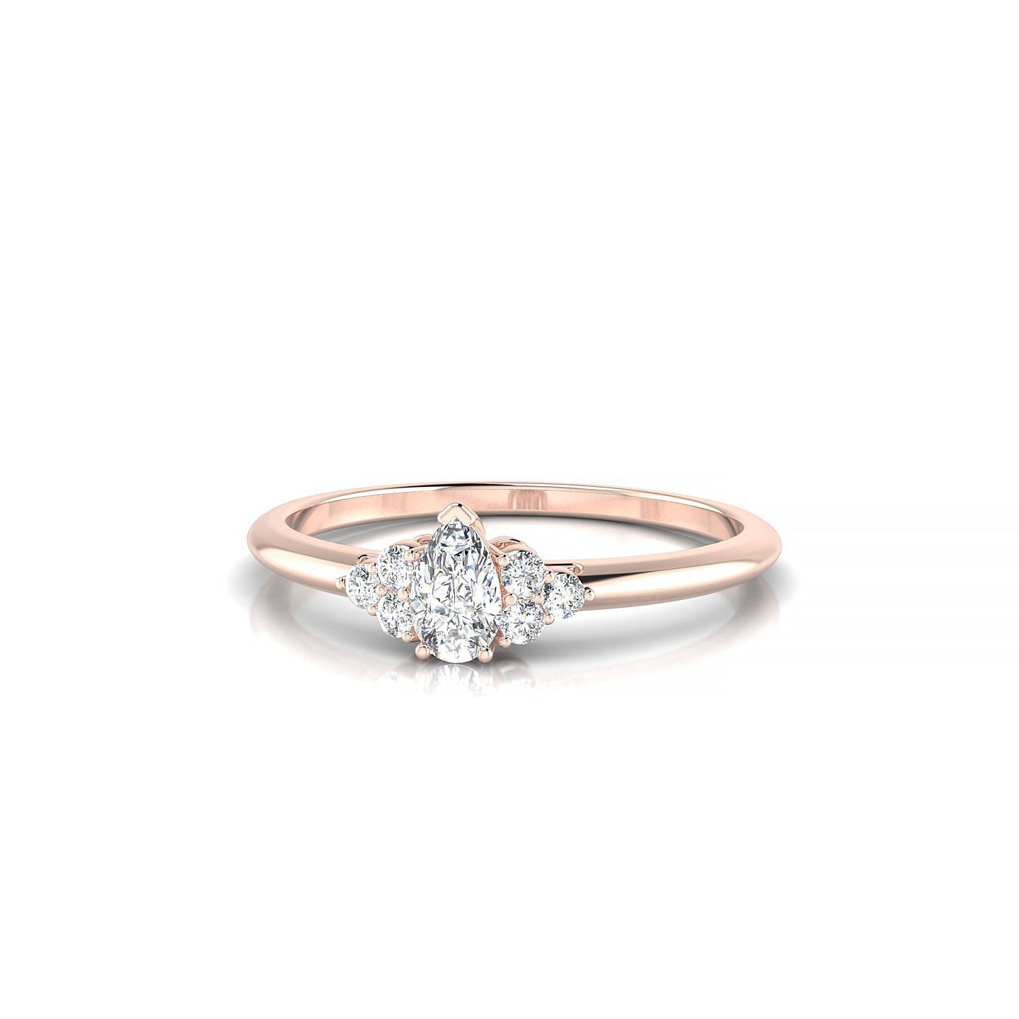 Mirage | 18k Rose Gold 5 x 3 mm Pear Diamond Ring
