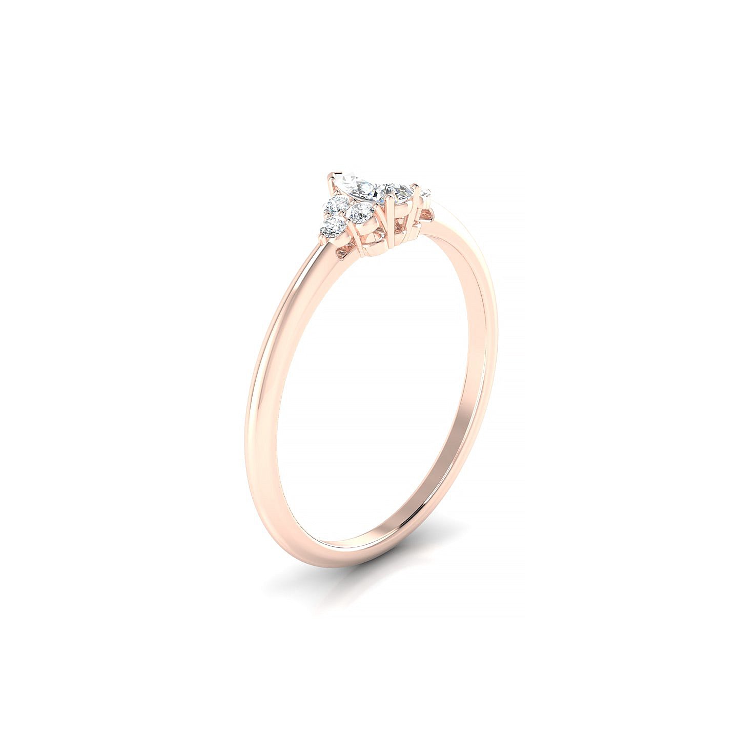 Mirage | 18k Rose Gold 5 x 3 mm Pear Diamond Ring