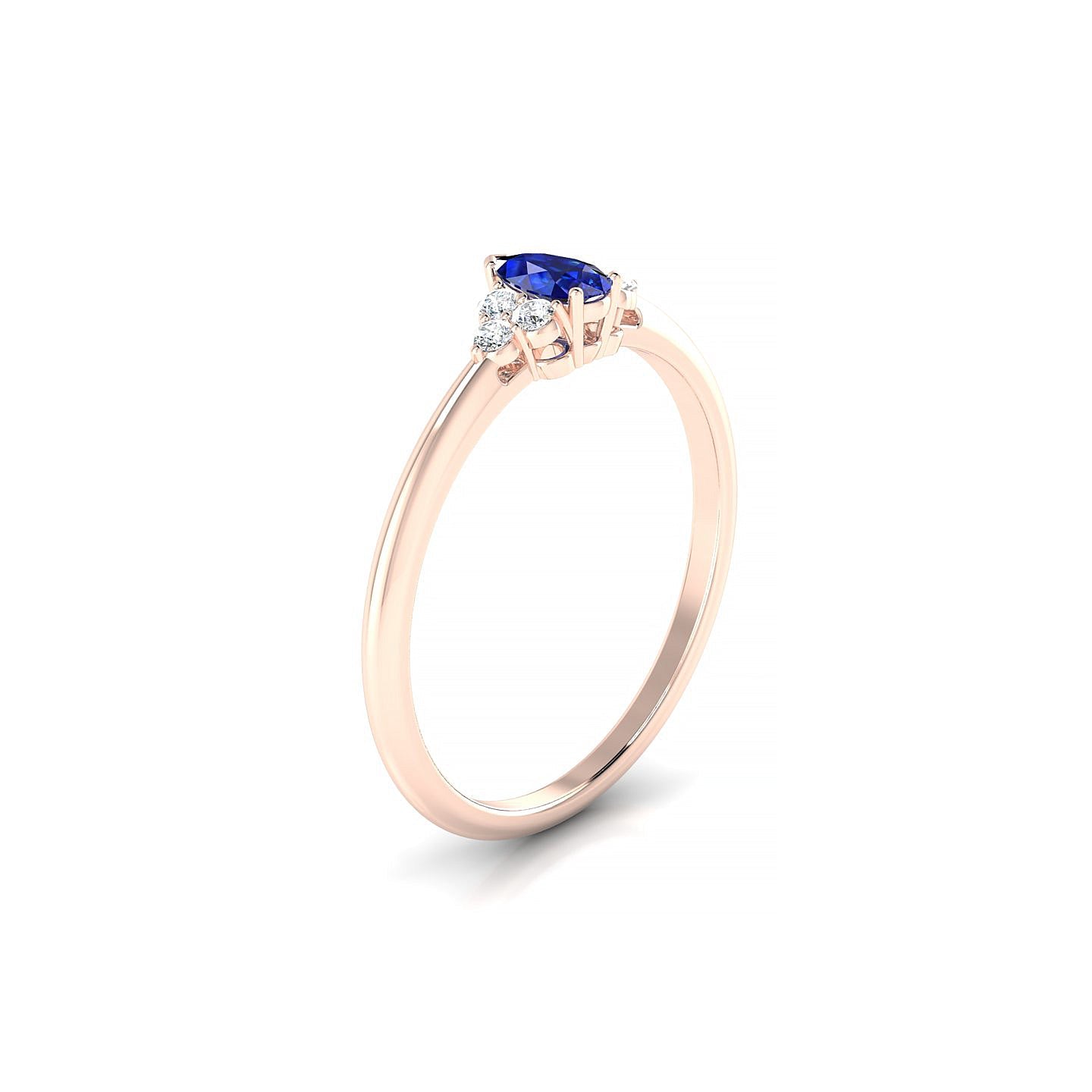 Mirage | 18k Rose Gold 5 x 3 mm Pear Sapphire Ring
