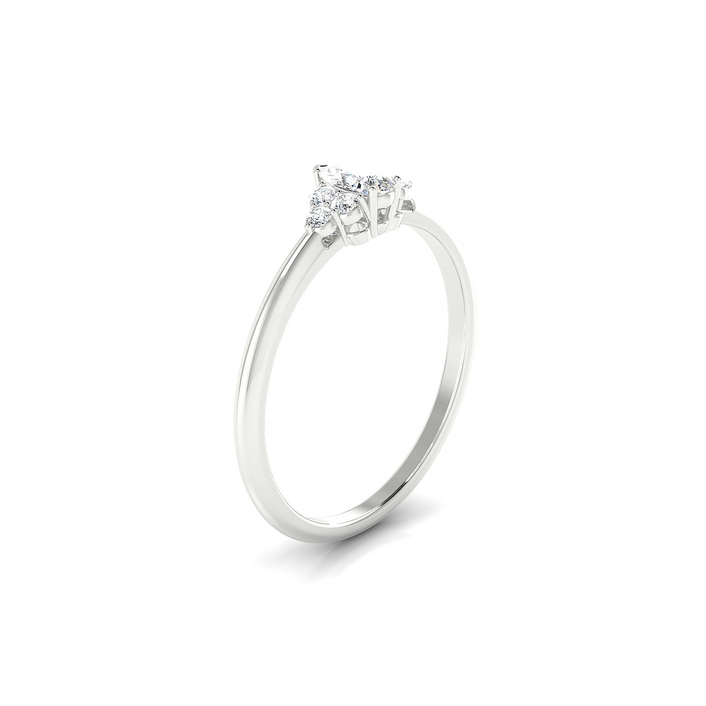 Mirage | 18k White Gold 5 x 3 mm Pear Diamond Ring