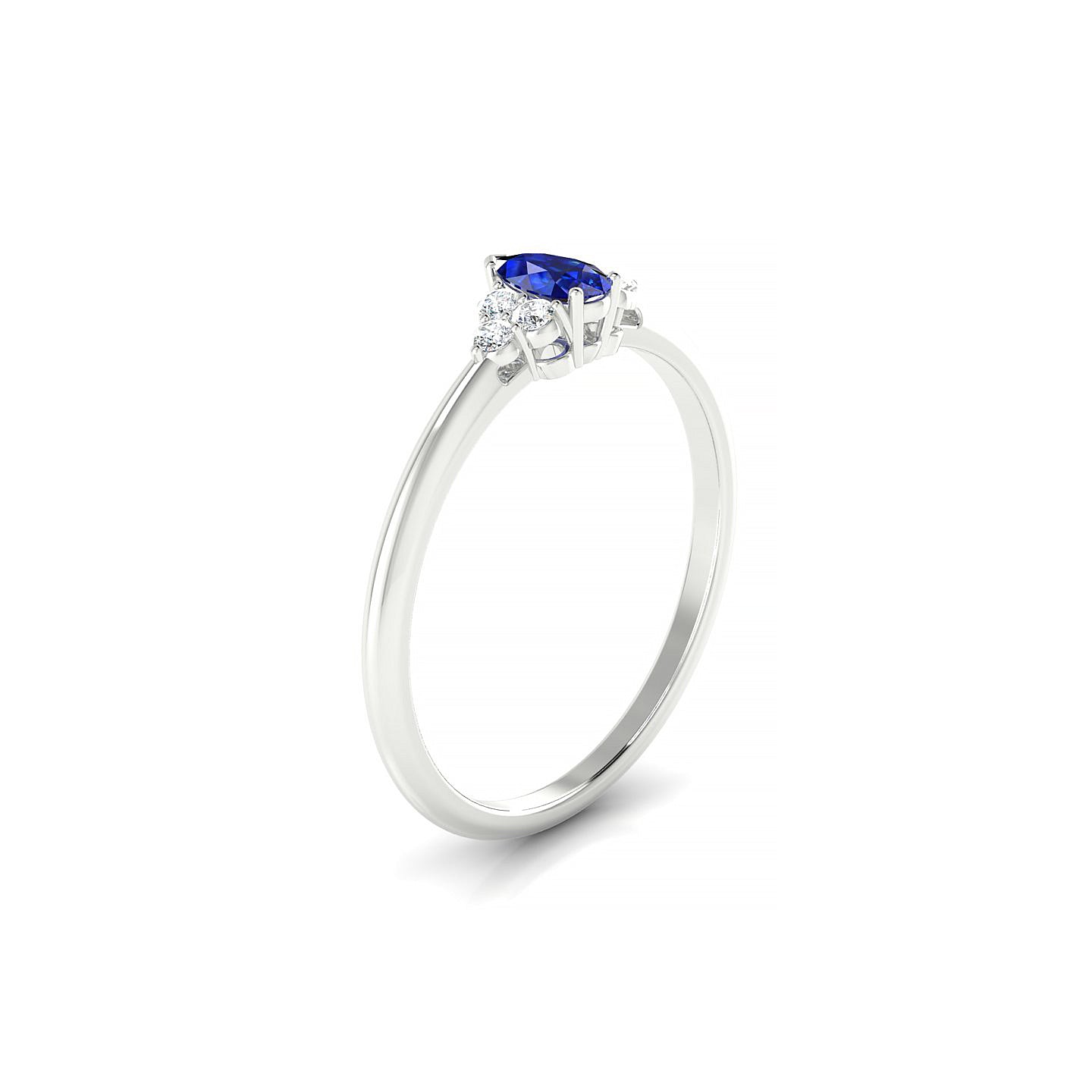 Mirage | 18k White Gold 5 x 3 mm Pear Sapphire Ring