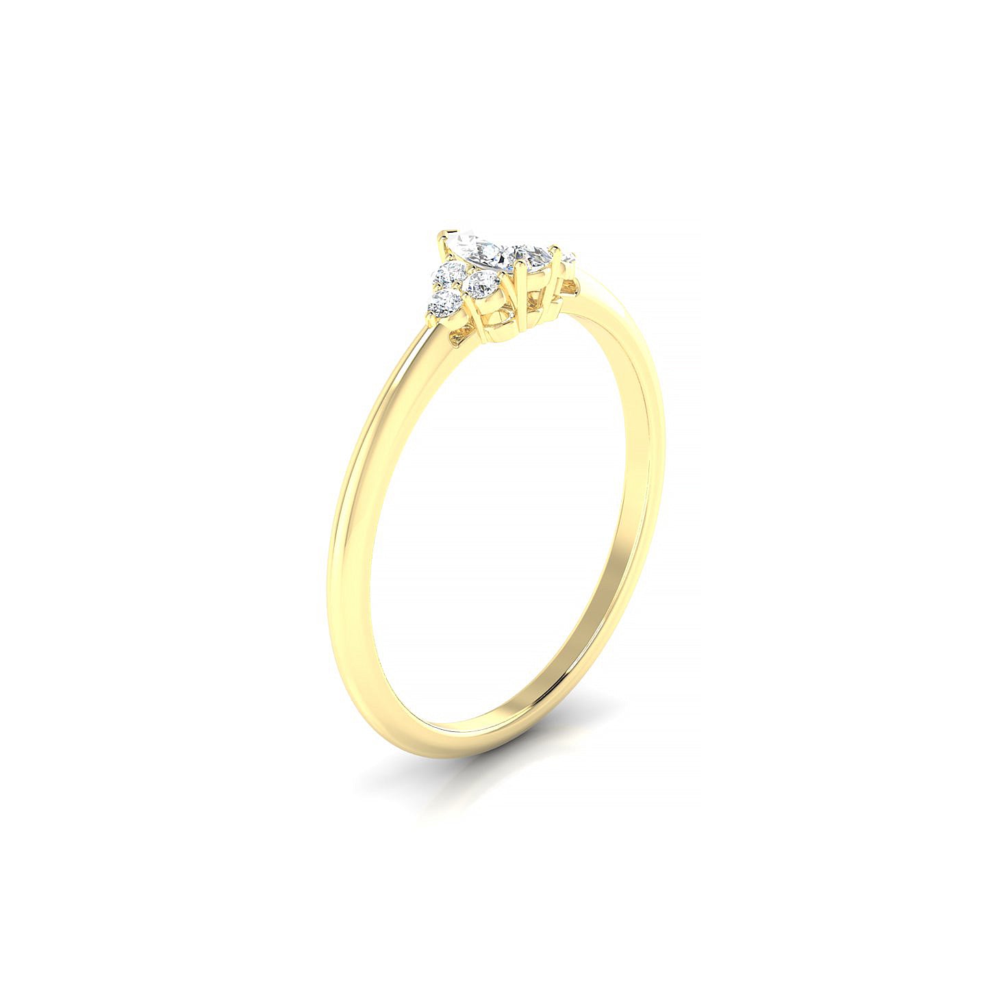 Mirage | 18k Yellow Gold 5 x 3 mm Pear Diamond Ring