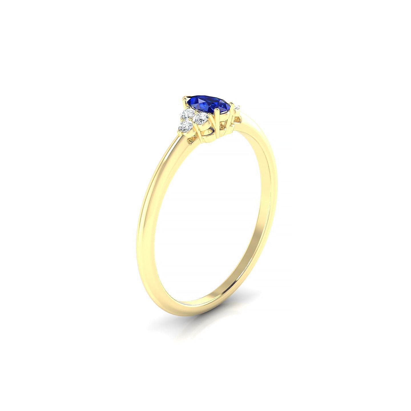Mirage | 18k Yellow Gold 5 x 3 mm Pear Sapphire Ring