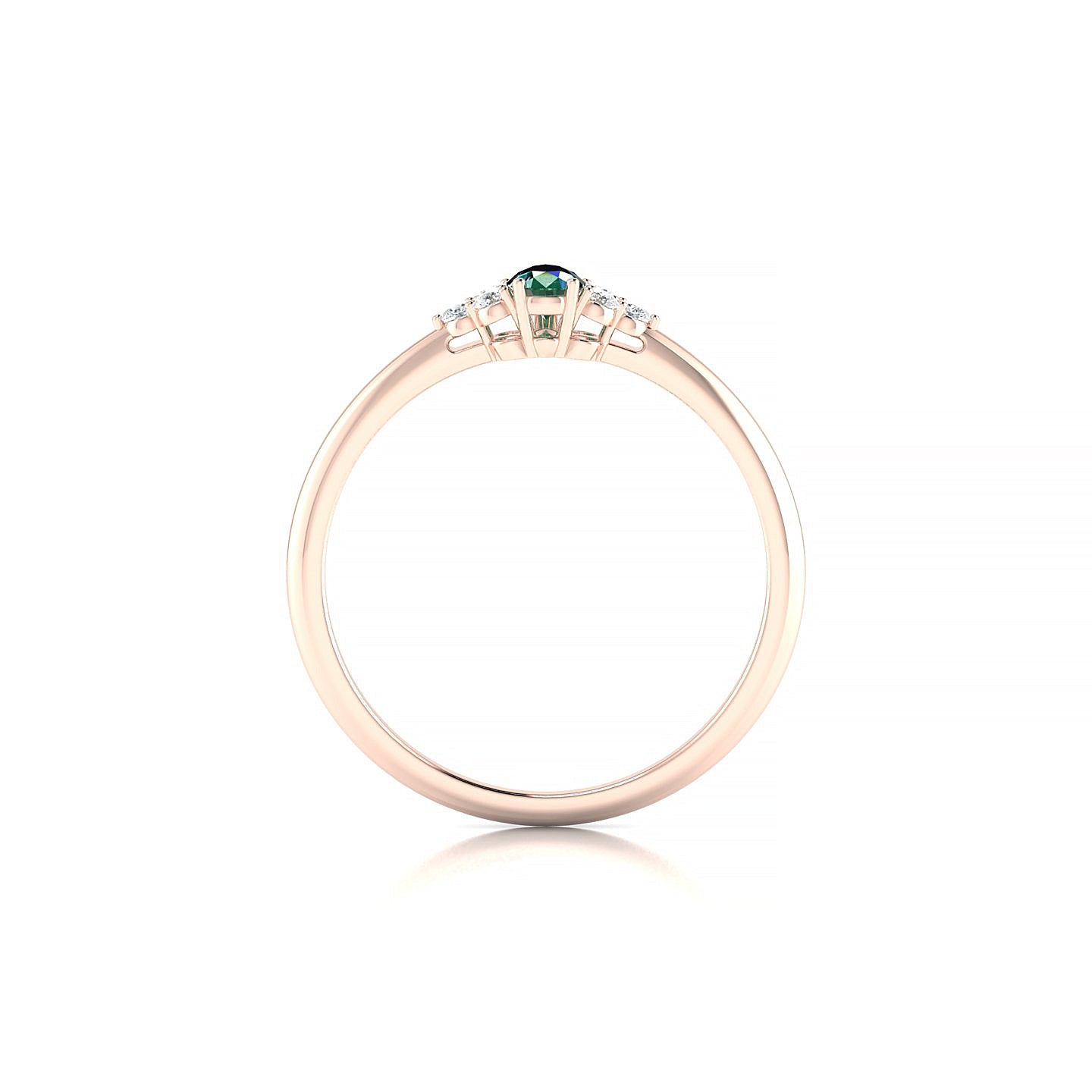 Mirage | 18k Rose Gold 5 x 3 mm Pear Emerald Ring