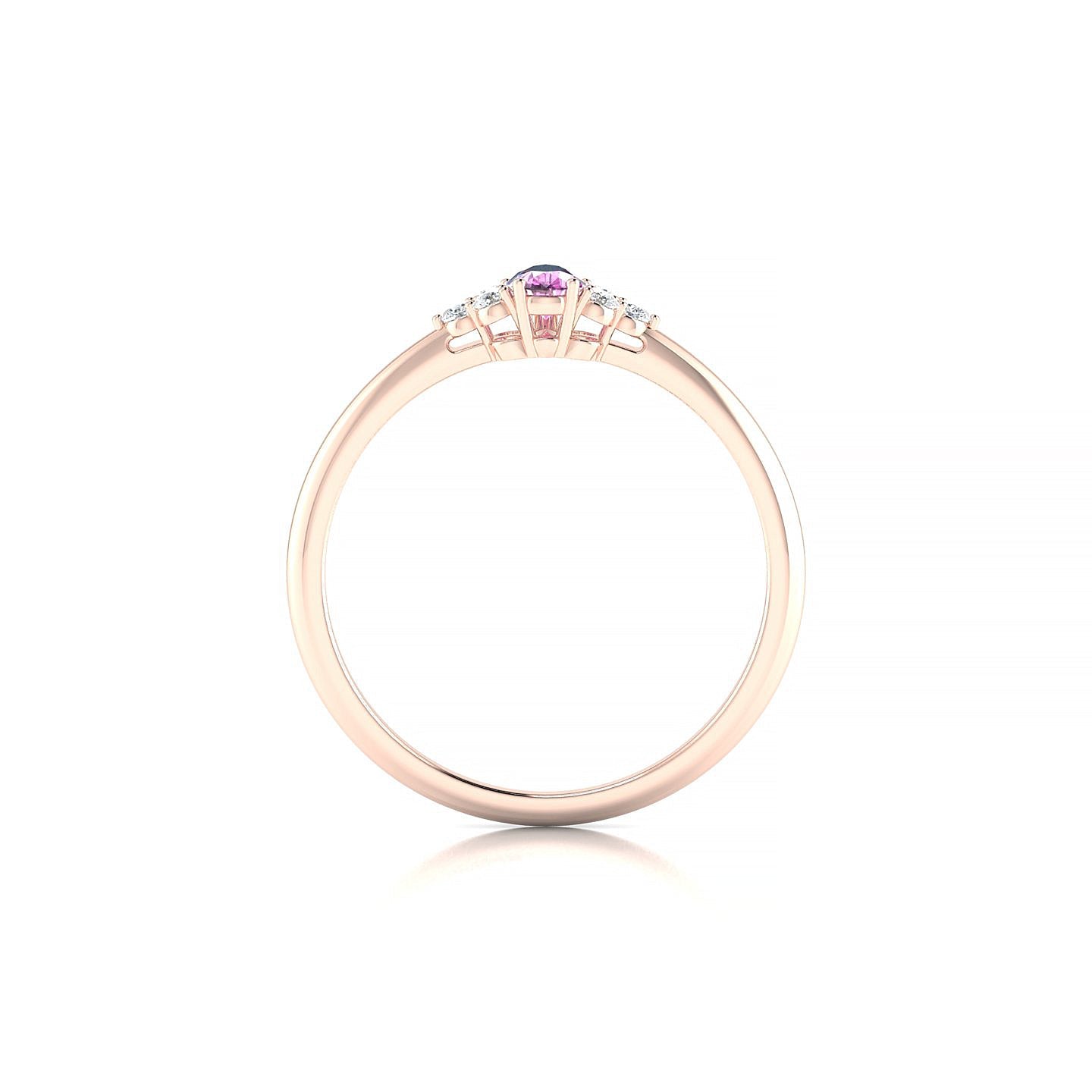 Mirage | 18k Rose Gold 5 x 3 mm Pear Pink Sapphire Ring