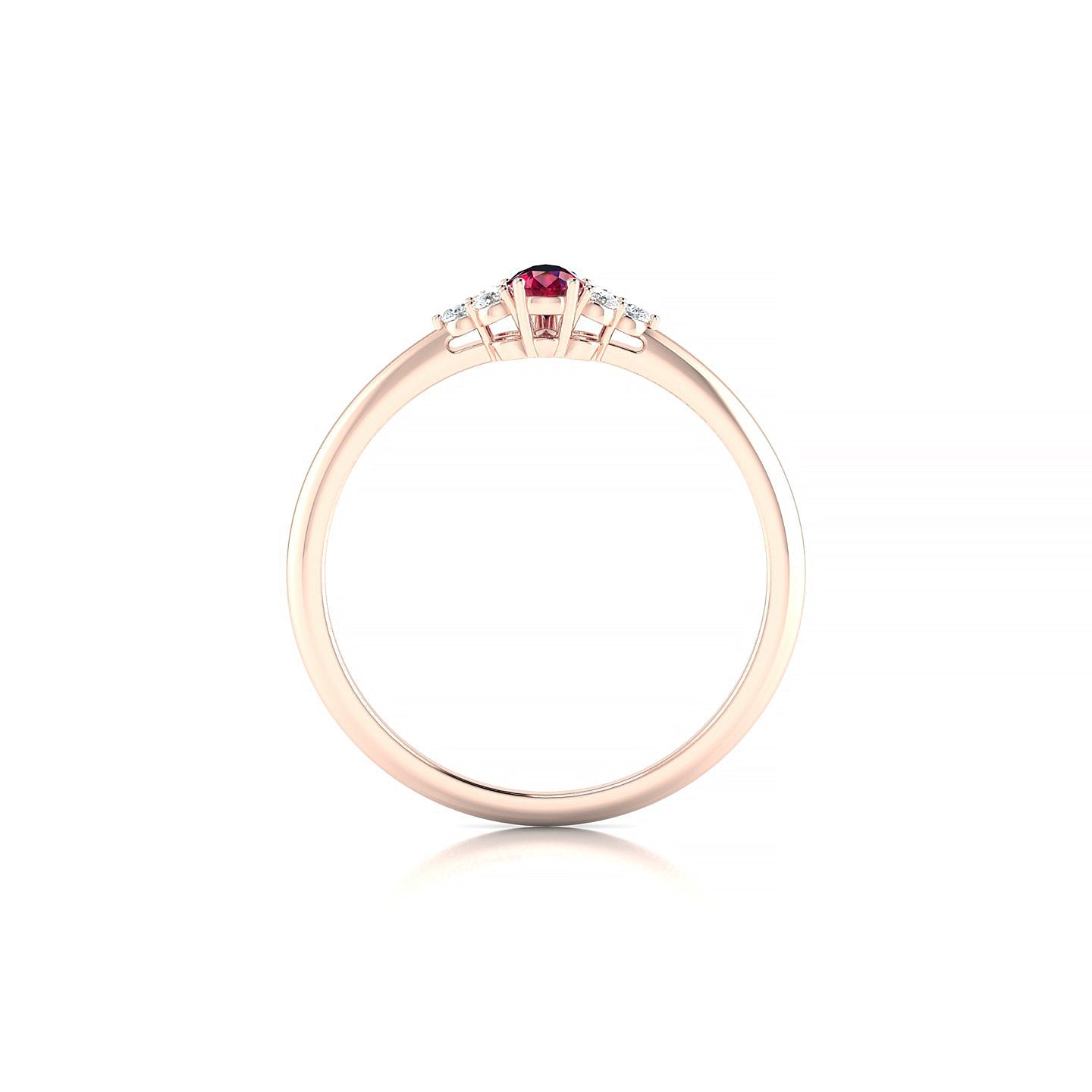 Mirage | 18k Rose Gold 5 x 3 mm Pear Ruby Ring