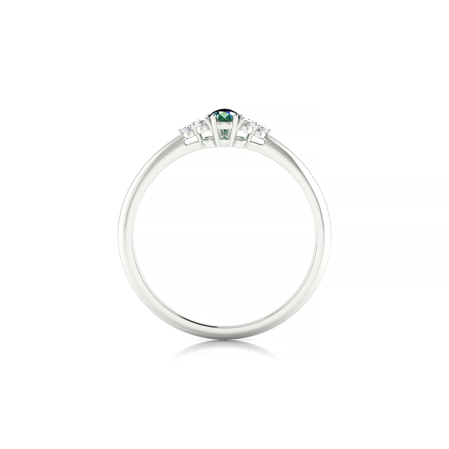 Mirage | 18k White Gold 5 x 3 mm Pear Emerald Ring