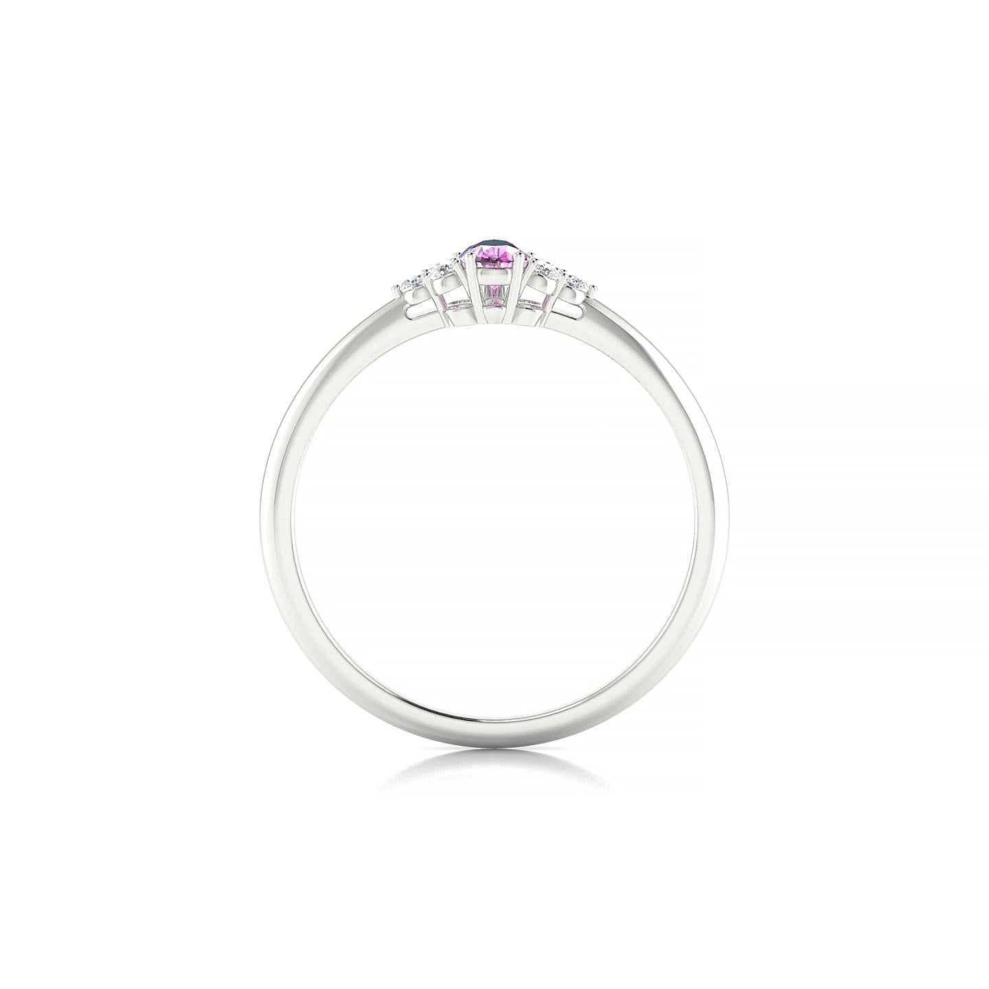 Mirage | 18k White Gold 5 x 3 mm Pear Pink Sapphire Ring