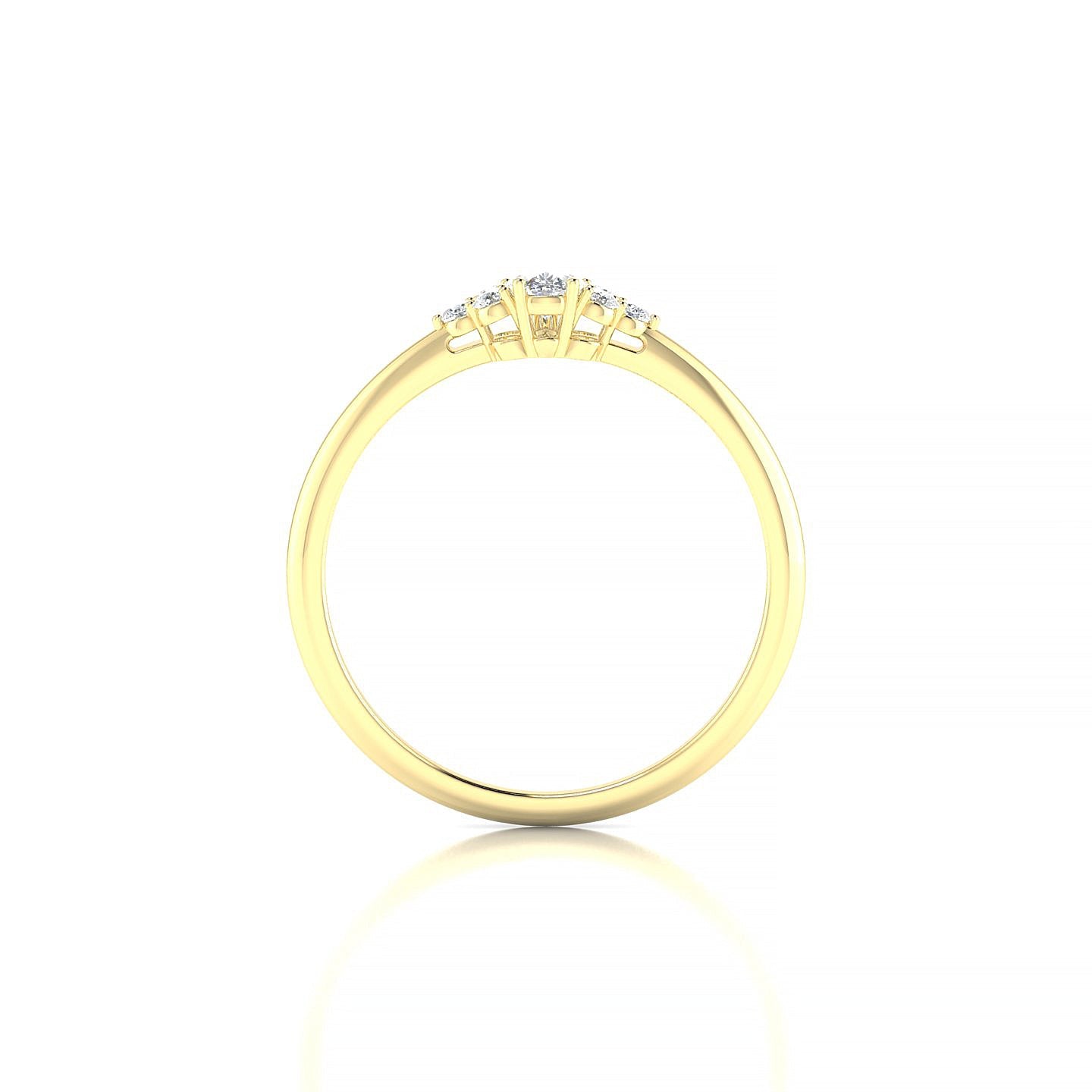 Mirage | 18k Yellow Gold 5 x 3 mm Pear Diamond Ring