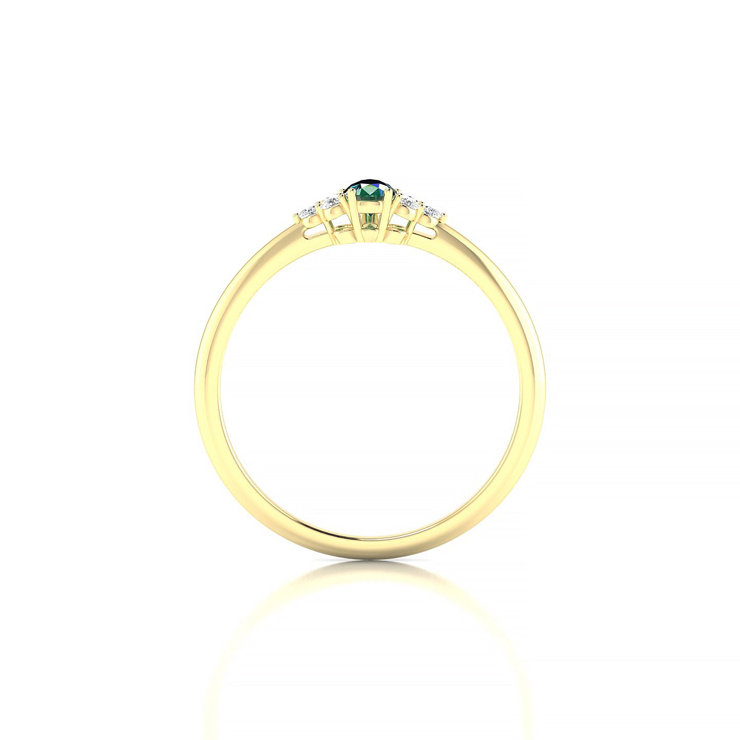 Mirage | 18k Yellow Gold 5 x 3 mm Pear Emerald Ring