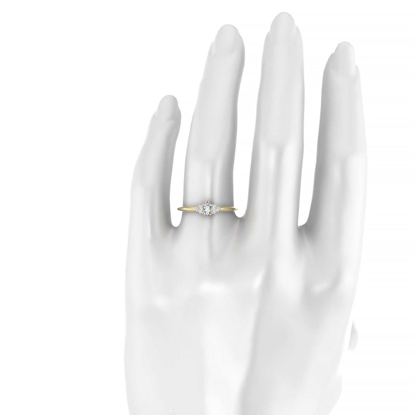 Mirage | 18k Yellow Gold 5 x 3 mm Pear Diamond Ring