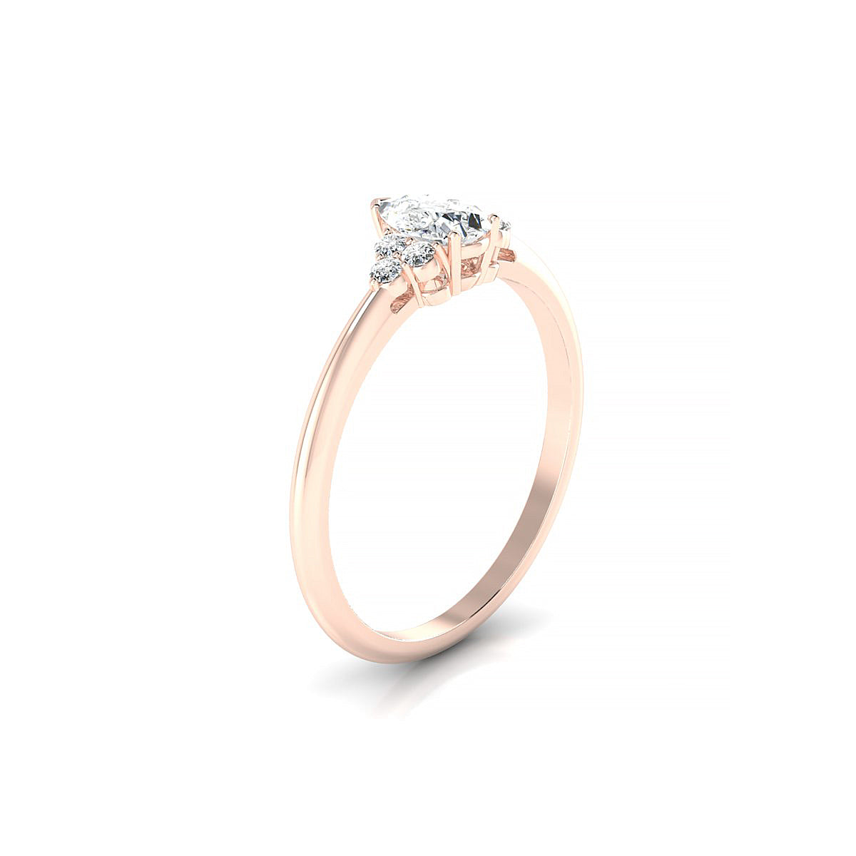 Mirage | 18k Rose Gold 6 x 4 mm Pear Diamond Ring