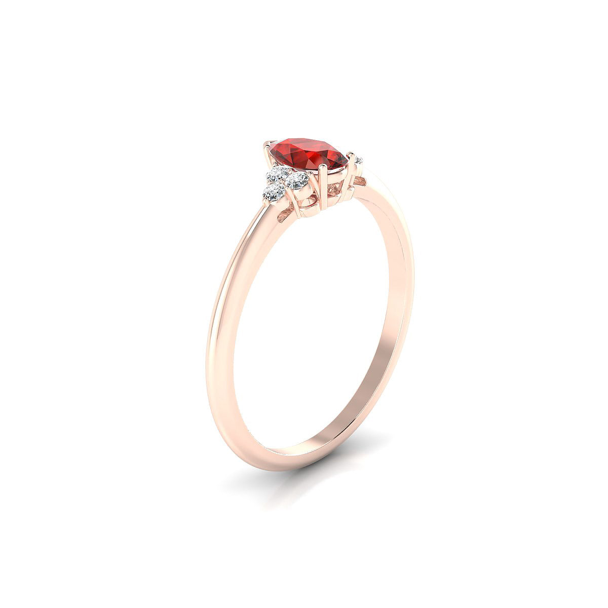 Mirage | 18k Rose Gold 6 x 4 mm Pear Garnet Ring