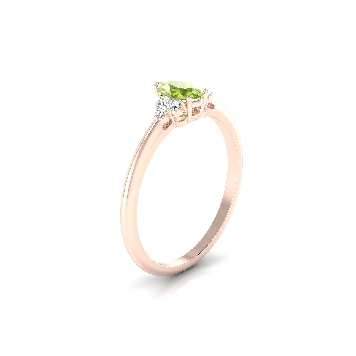 Mirage | 18k Rose Gold 6 x 4 mm Pear Peridot Ring