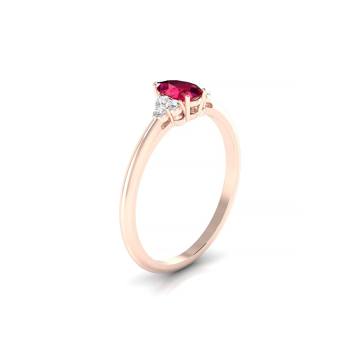 Mirage | 18k Rose Gold 6 x 4 mm Pear Ruby Ring