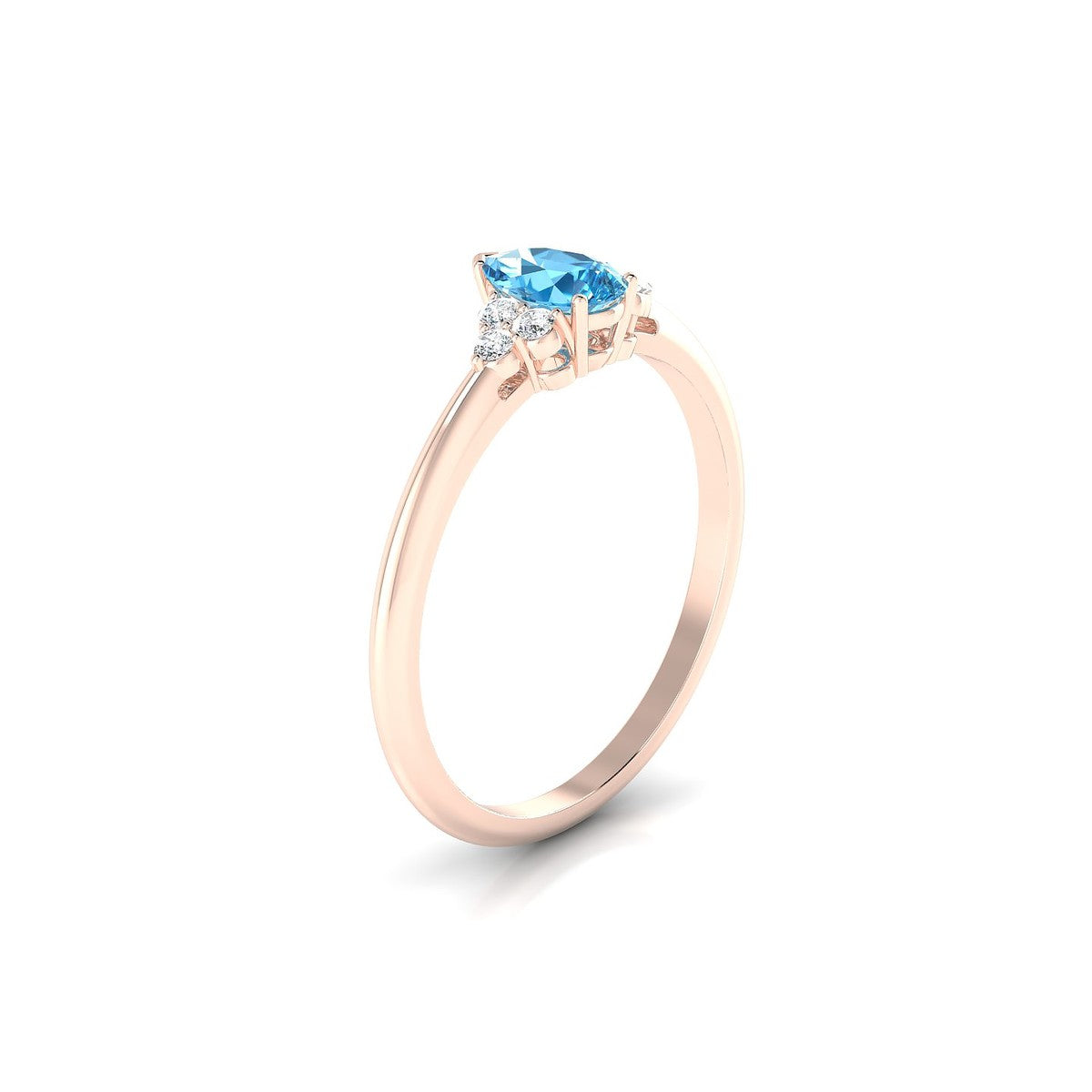Mirage | 18k Rose Gold 6 x 4 mm Pear Topaz Ring