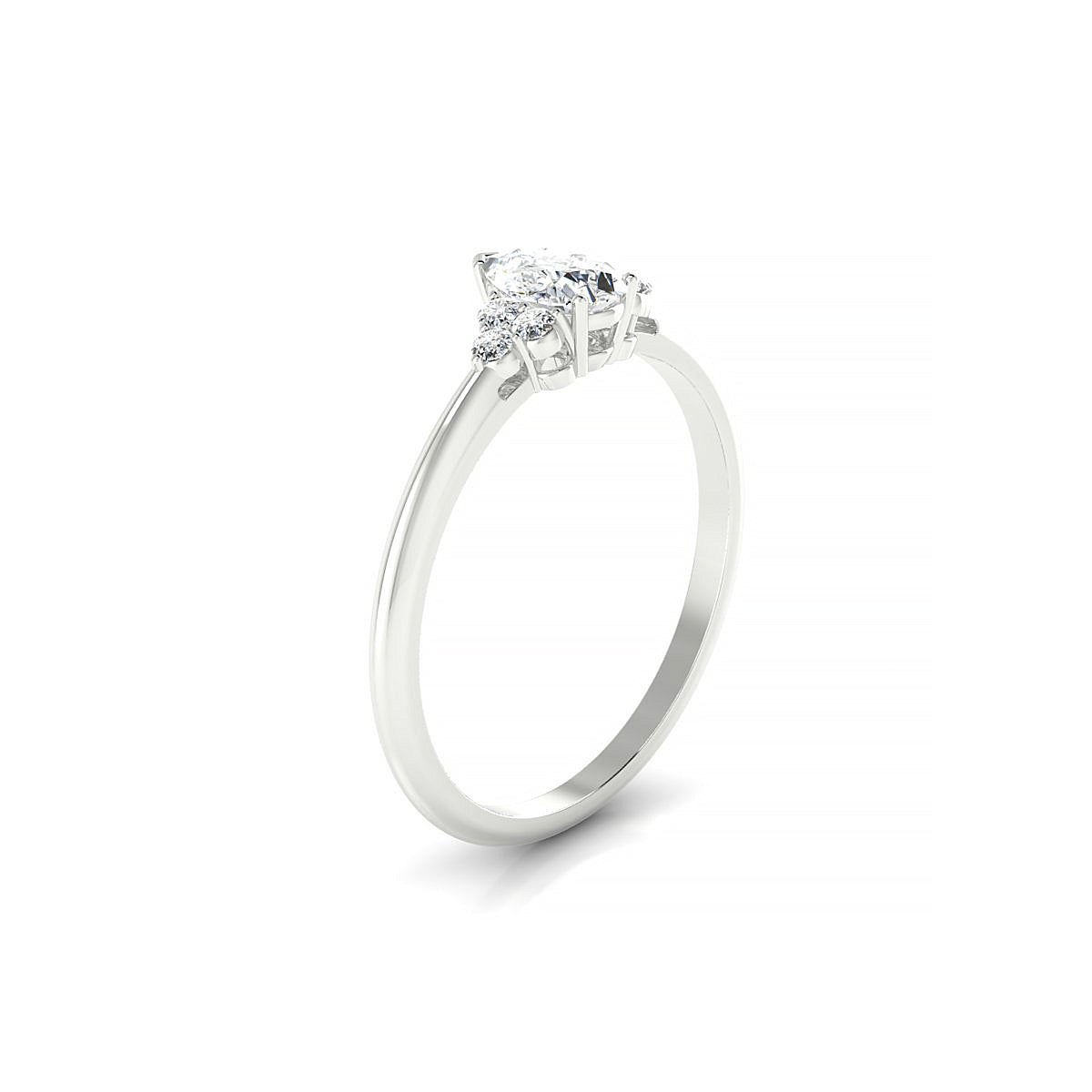 Mirage | 18k White Gold 6 x 4 mm Pear Diamond Ring
