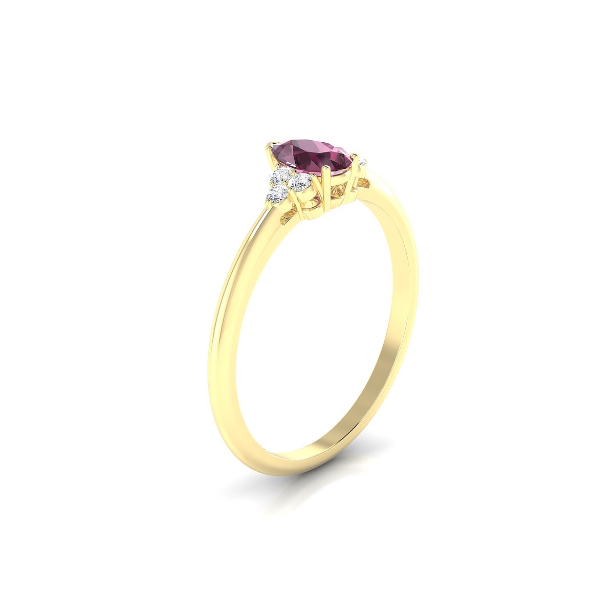 Mirage | 18k Yellow Gold 6 x 4 mm Pear Rhodolite Ring