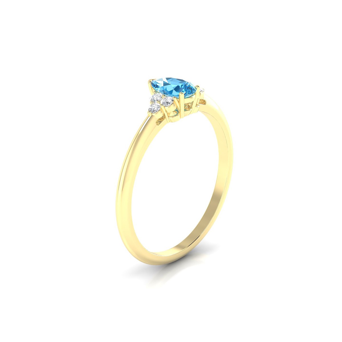 Mirage | 18k Yellow Gold 6 x 4 mm Pear Topaz Ring