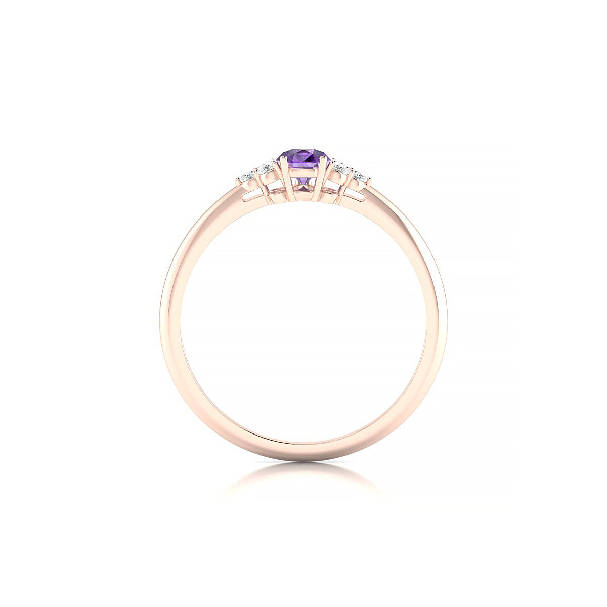 Mirage | 18k Rose Gold 6 x 4 mm Pear Amethyst Ring