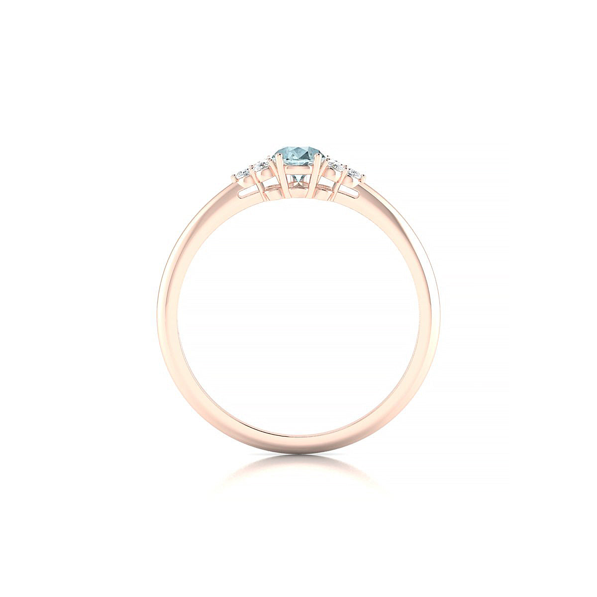 Mirage | 18k Rose Gold 6 x 4 mm Pear Aquamarine Ring