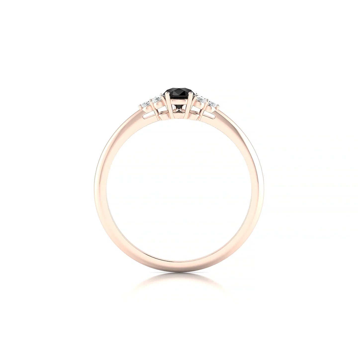 Mirage | 18k Rose Gold 6 x 4 mm Pear Black Diamond Ring