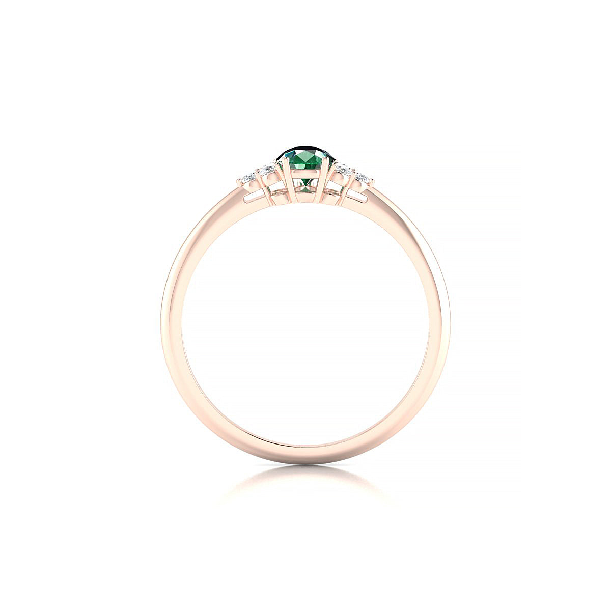 Mirage | 18k Rose Gold 6 x 4 mm Pear Emerald Ring