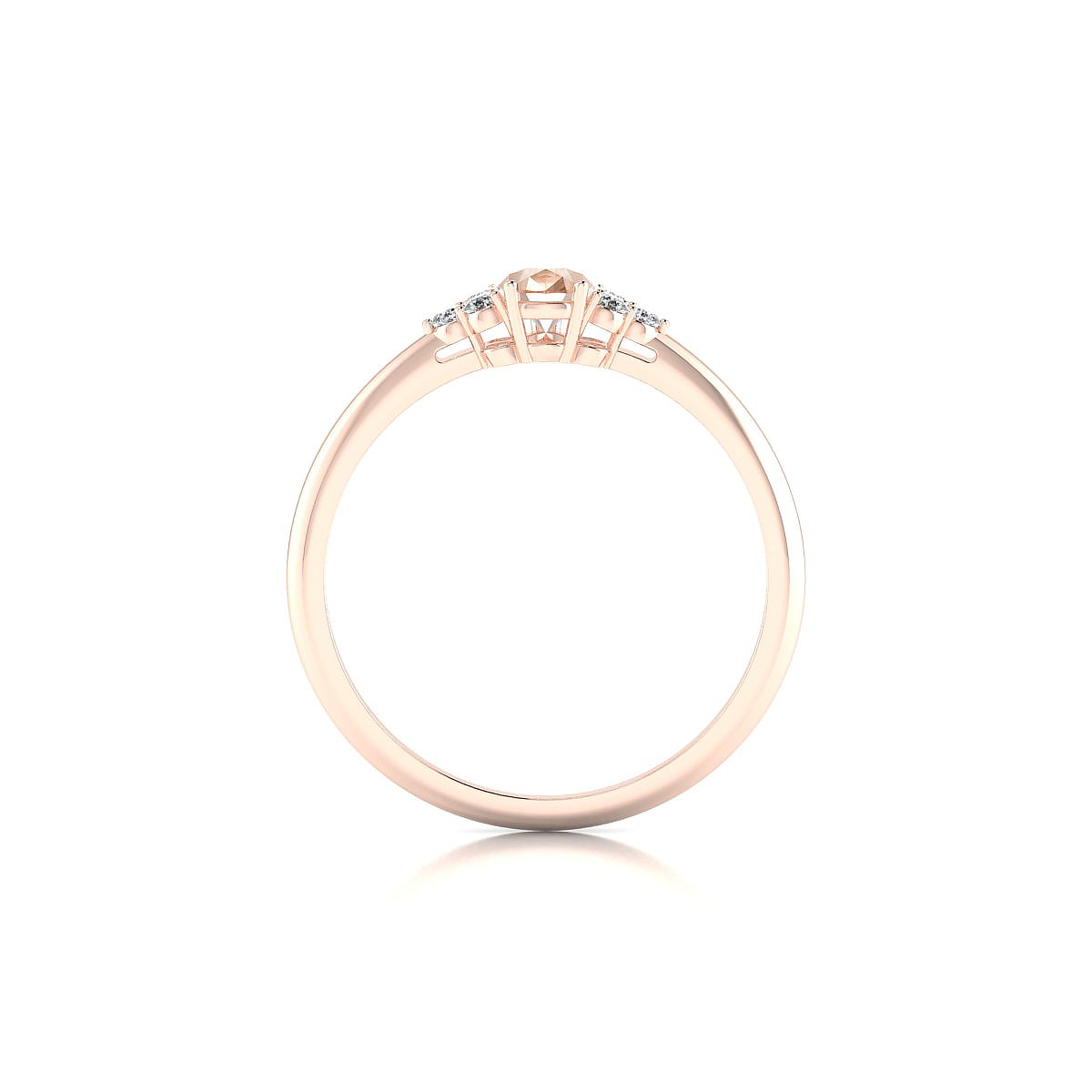 Mirage | 18k Rose Gold 6 x 4 mm Pear Morganite Ring