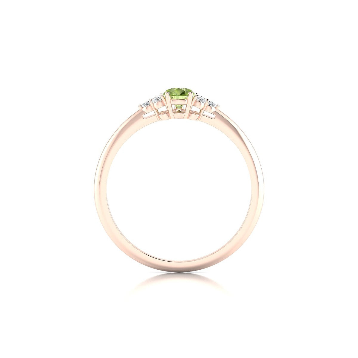 Mirage | 18k Rose Gold 6 x 4 mm Pear Peridot Ring